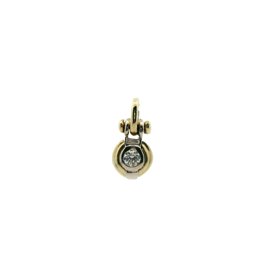 18K Yellow Gold Diamond Pendant - 0.24ct