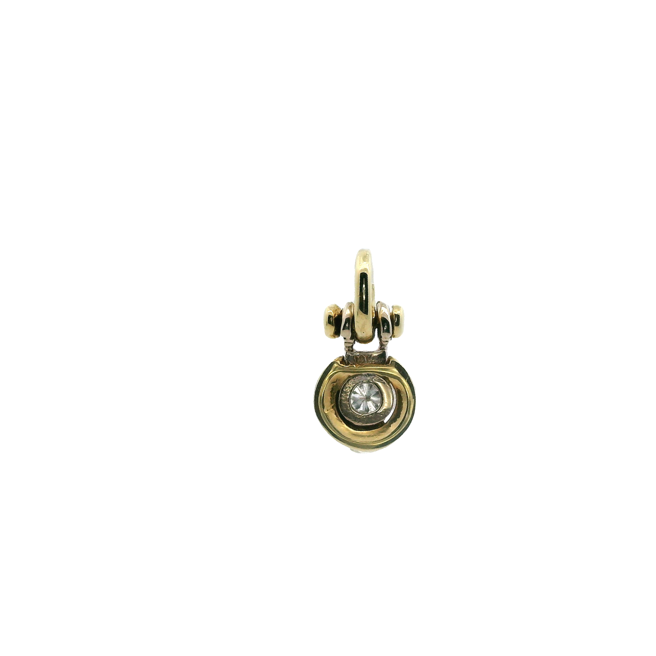 18K Yellow Gold Diamond Pendant - 0.24ct