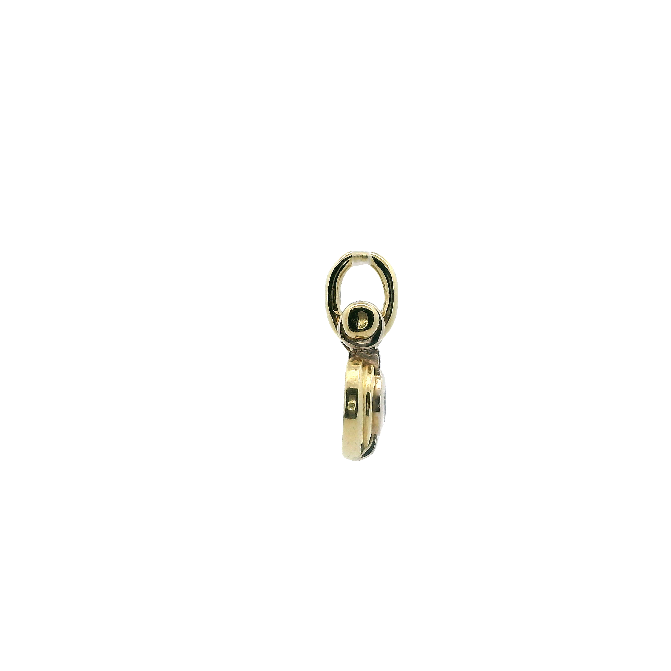 18K Yellow Gold Diamond Pendant - 0.24ct