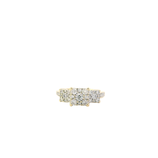 14K Yellow Gold Diamond Womens Ring - 0.54ct