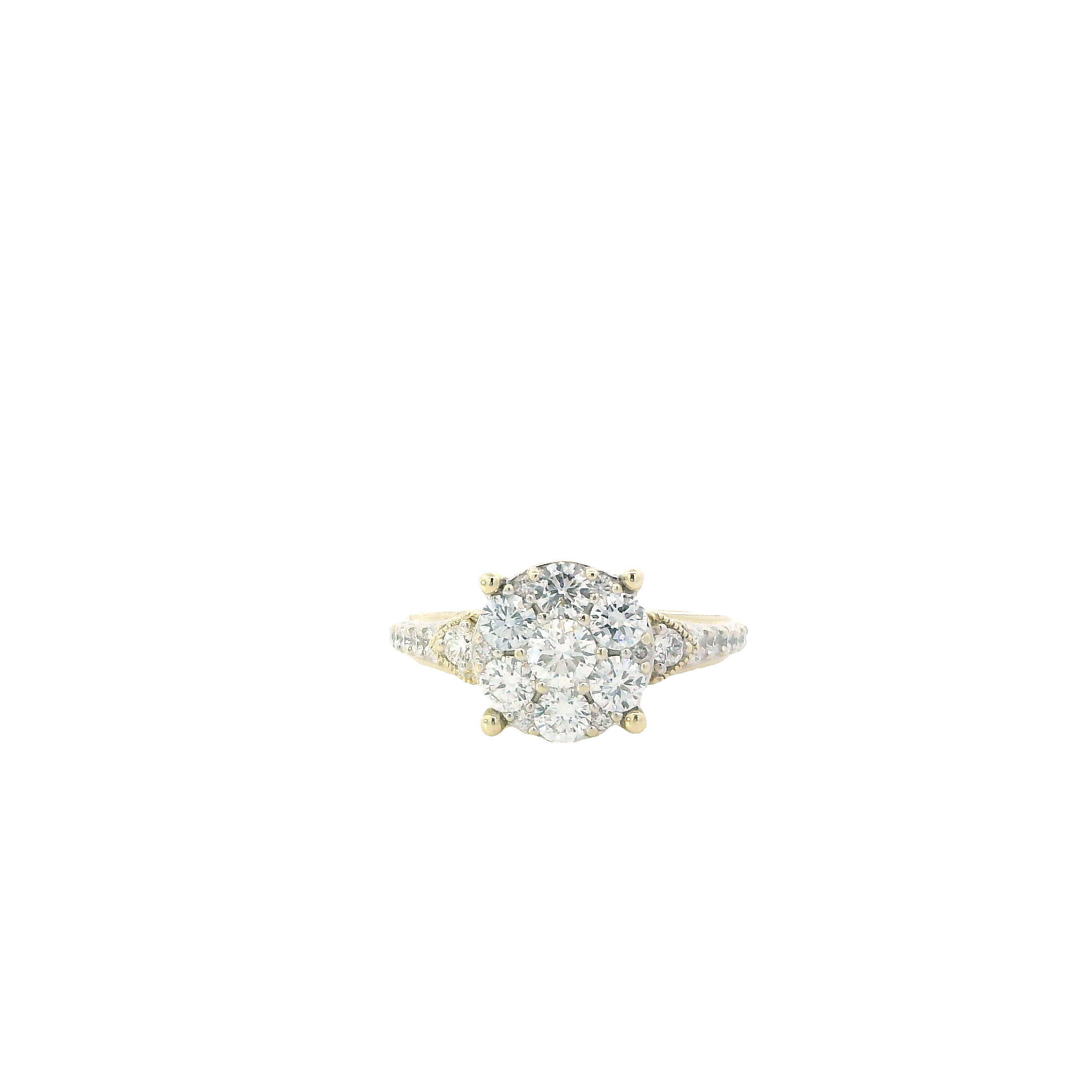 10K Yellow Gold Diamond & Pink Sapphire Ring - 1.02ct