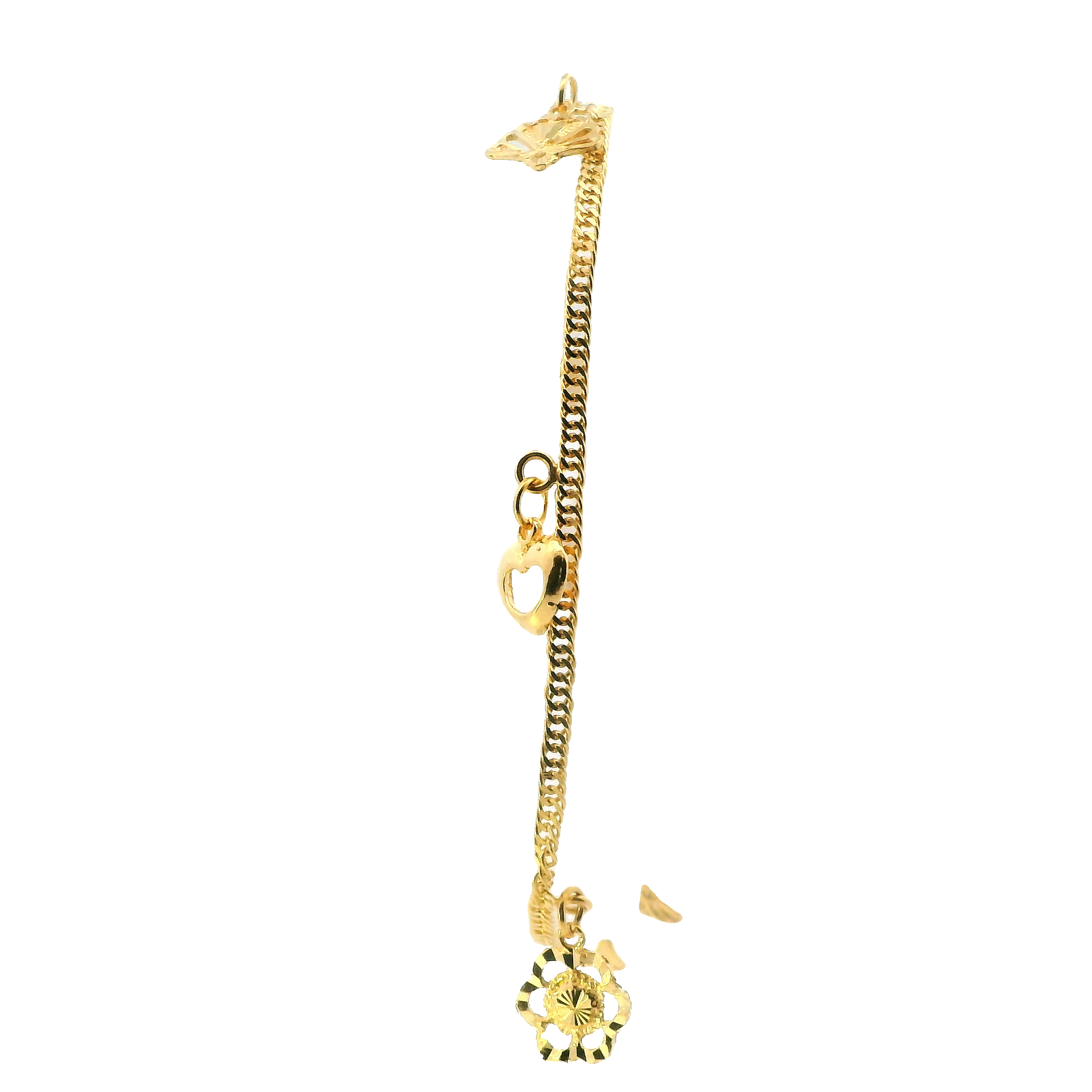 22K Yellow Gold Charm Bracelet