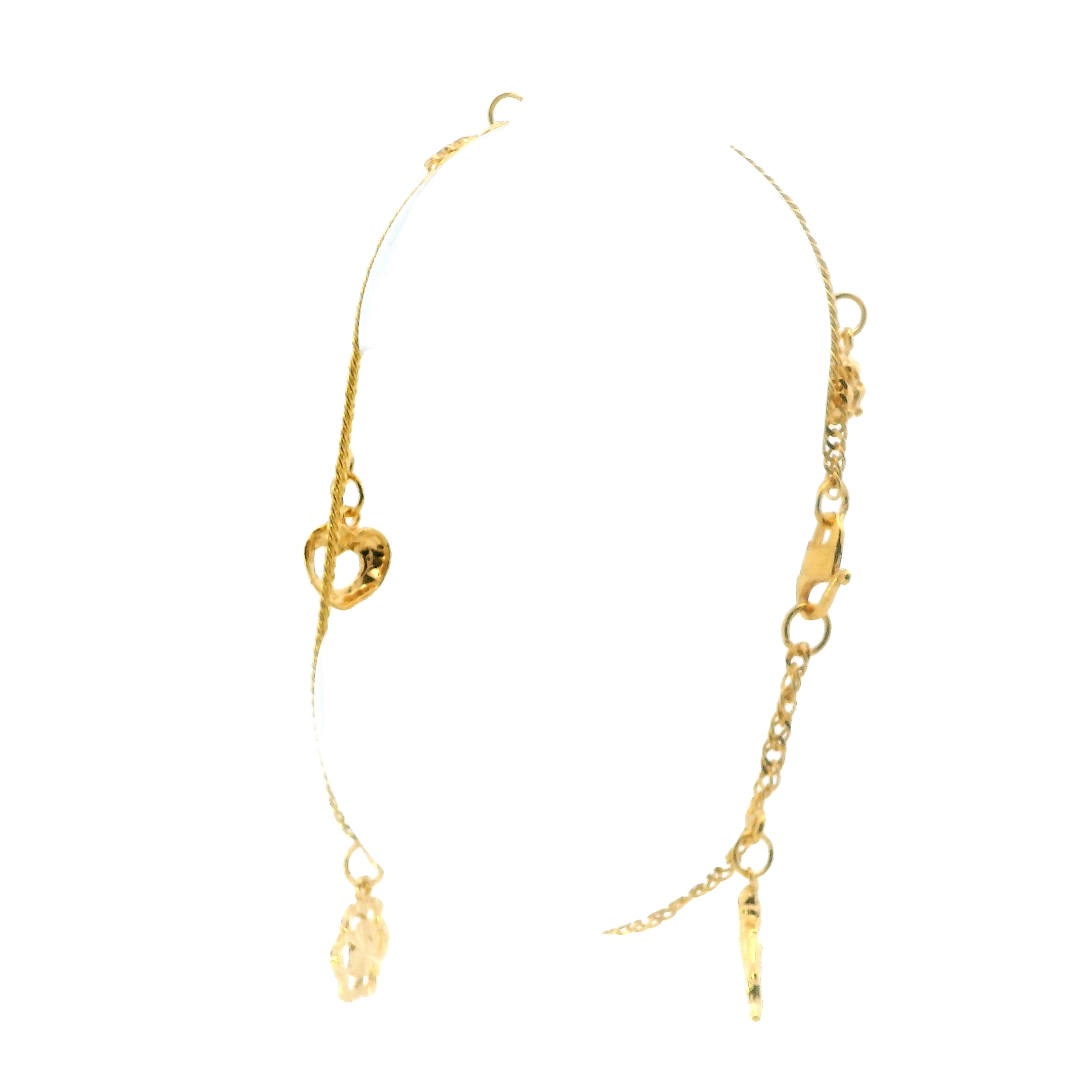 22K Yellow Gold Charm Bracelet