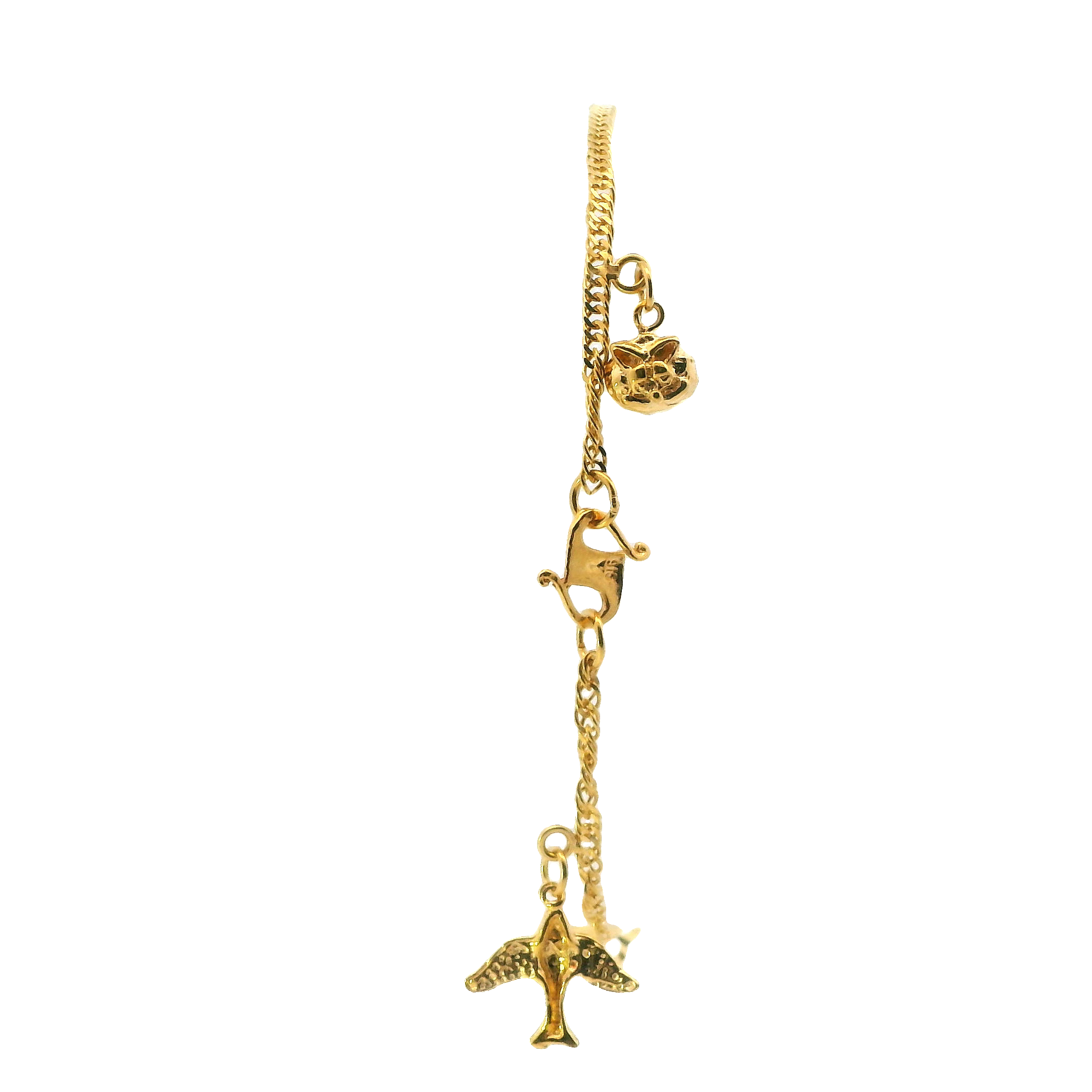 22K Yellow Gold Charm Bracelet