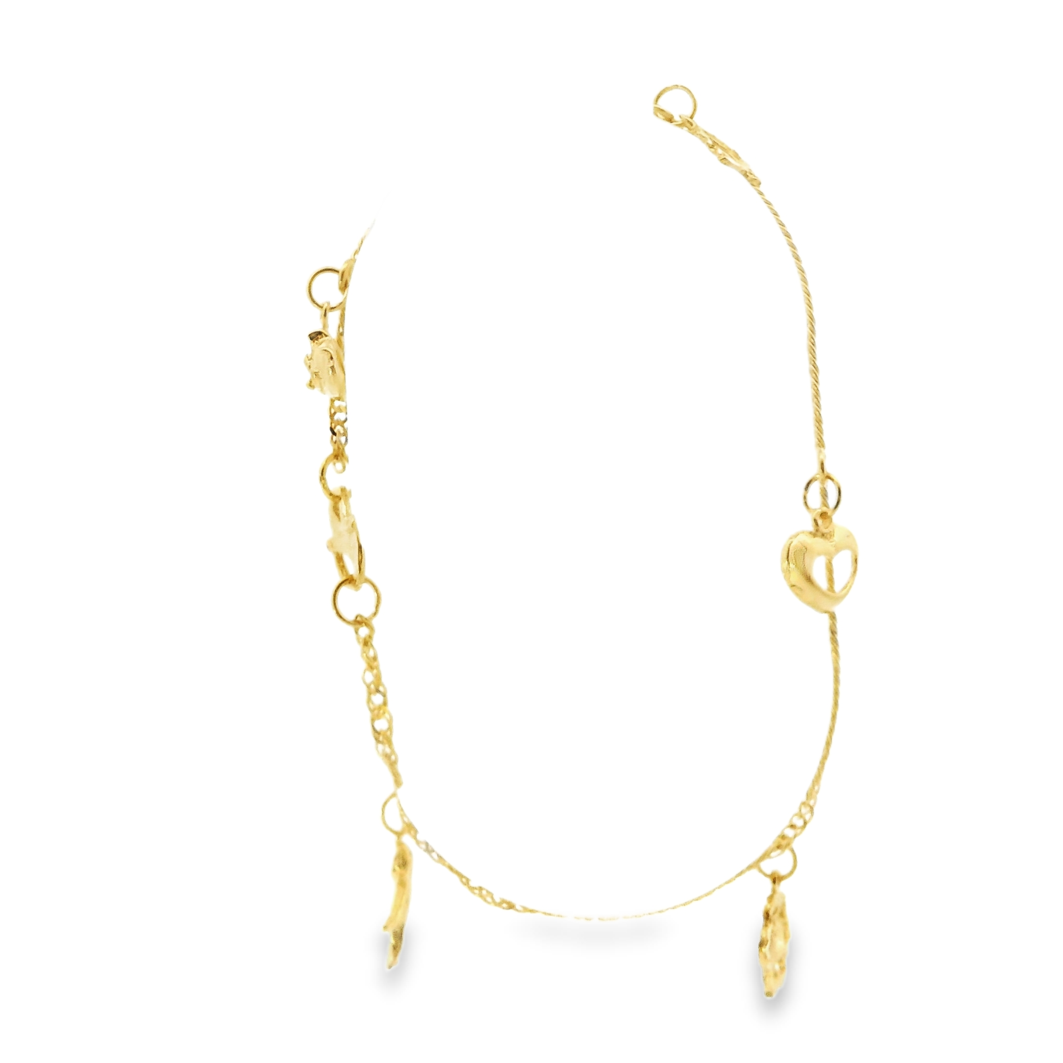 22K Yellow Gold Charm Bracelet