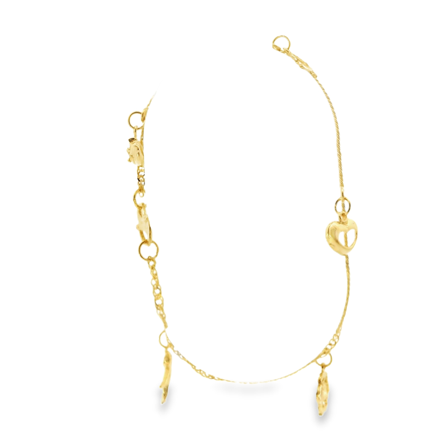 22K Yellow Gold Charm Bracelet