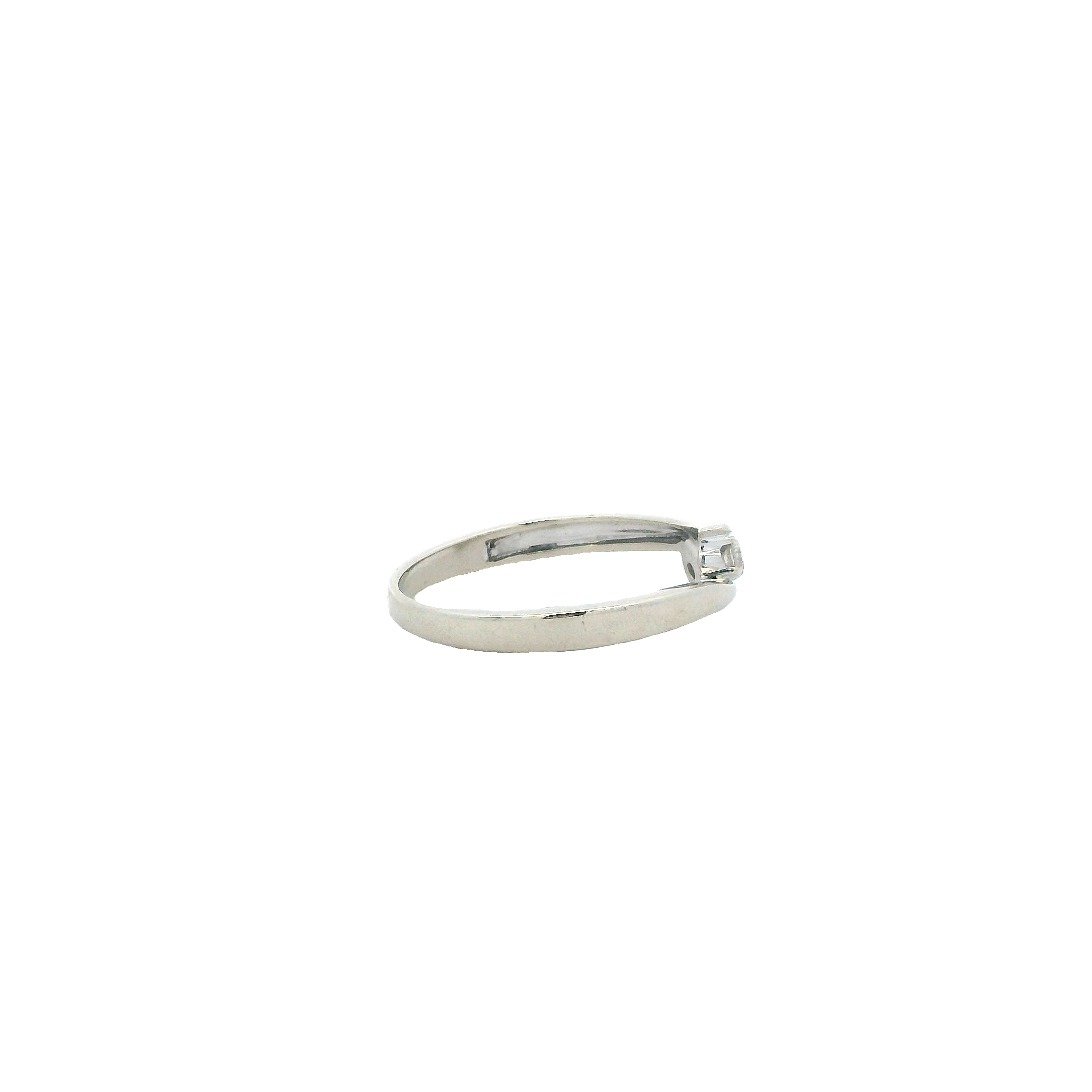 10K White Gold Diamond Women's Ring - 0.09ct