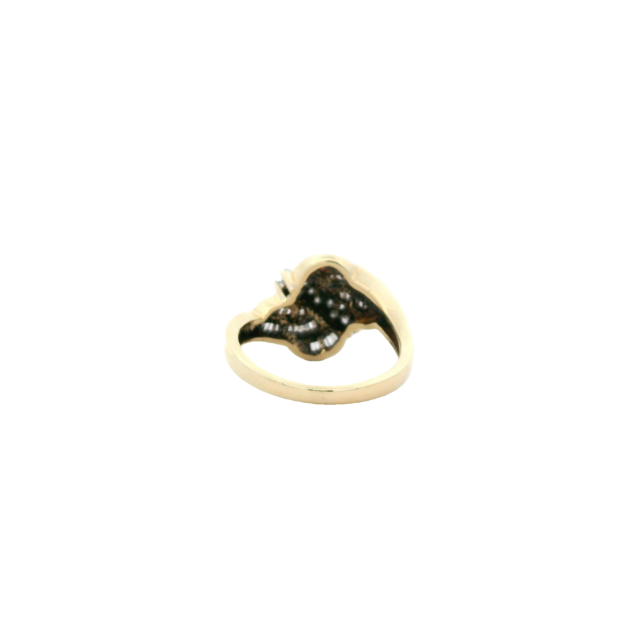 10K Yellow Gold Diamond Women's Ring - 0.21ct