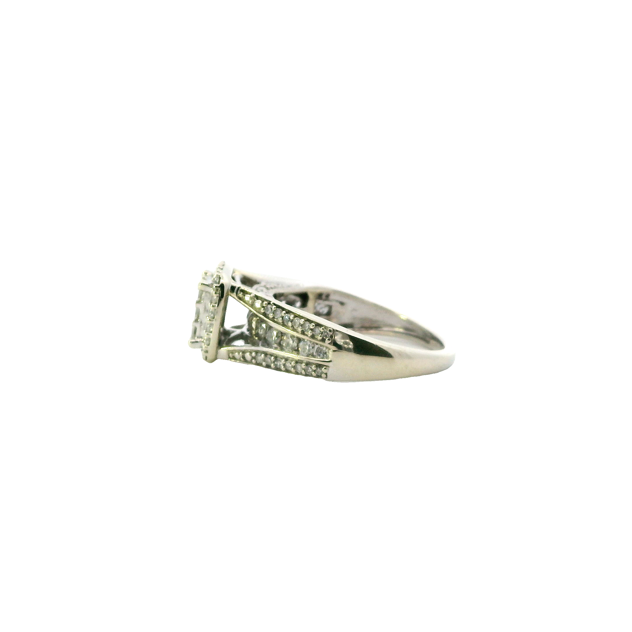 10K White Gold Women's Diamond Ring - 1.0ct