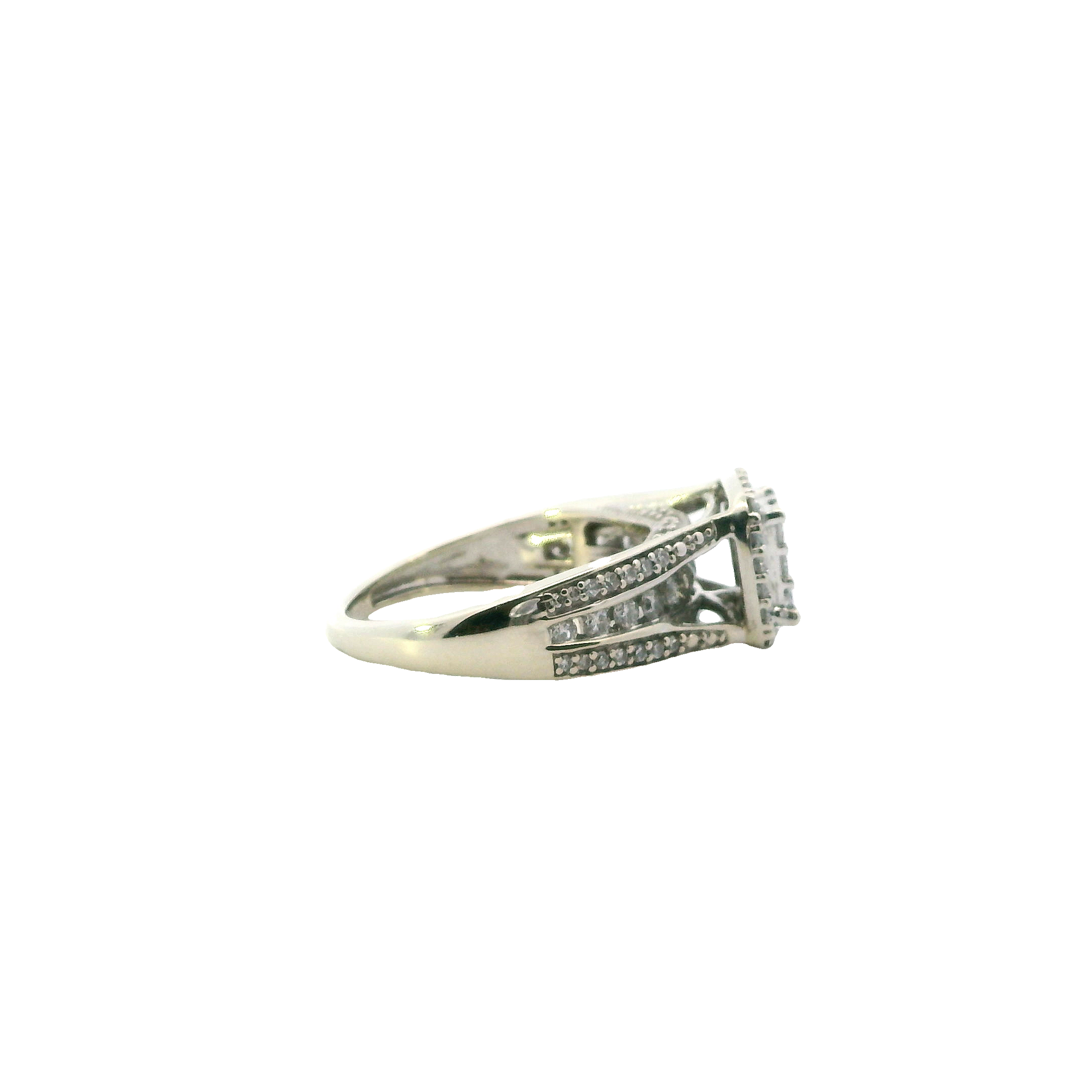 10K White Gold Women's Diamond Ring - 1.0ct