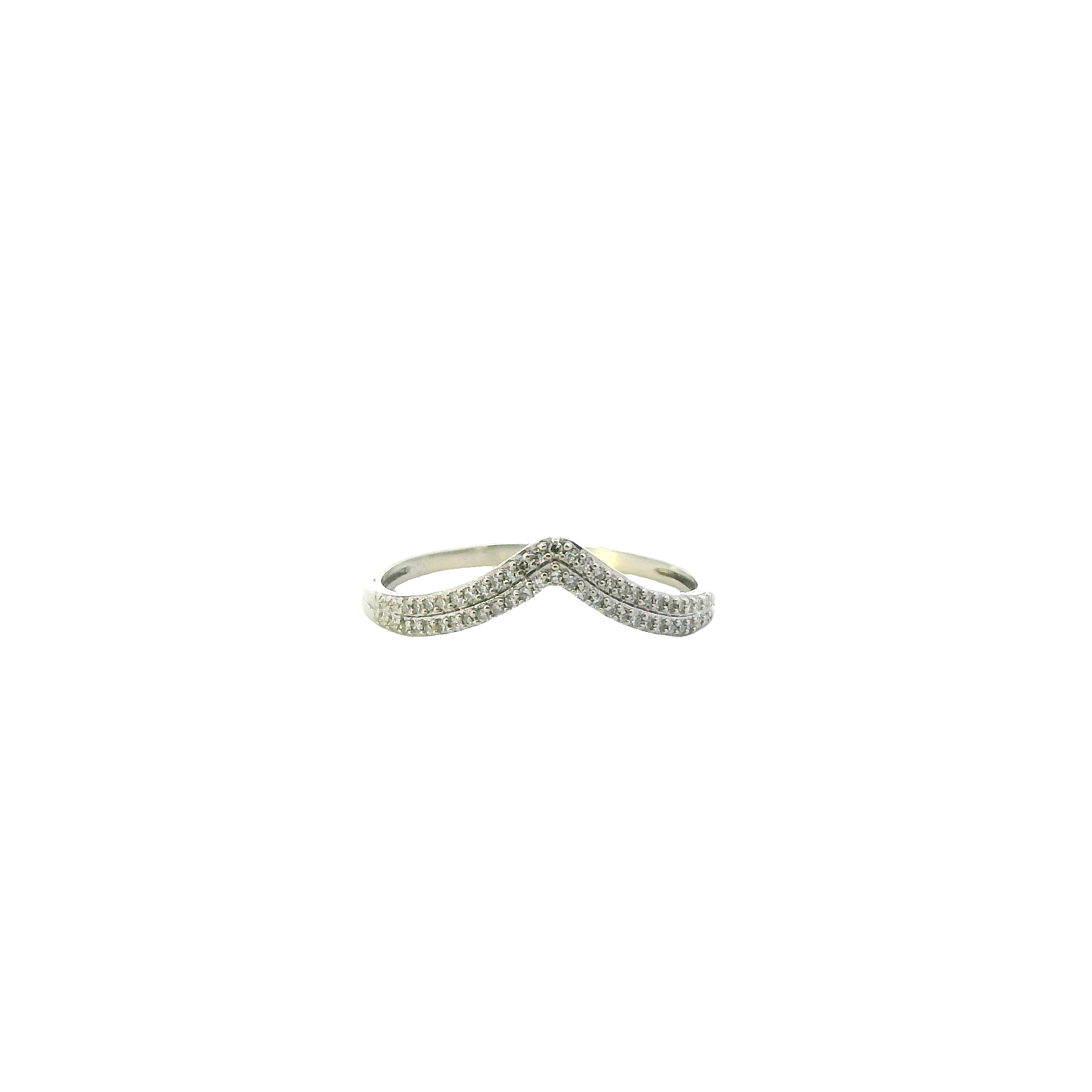 10K White Gold Diamond Women's Ring - 0.09ct