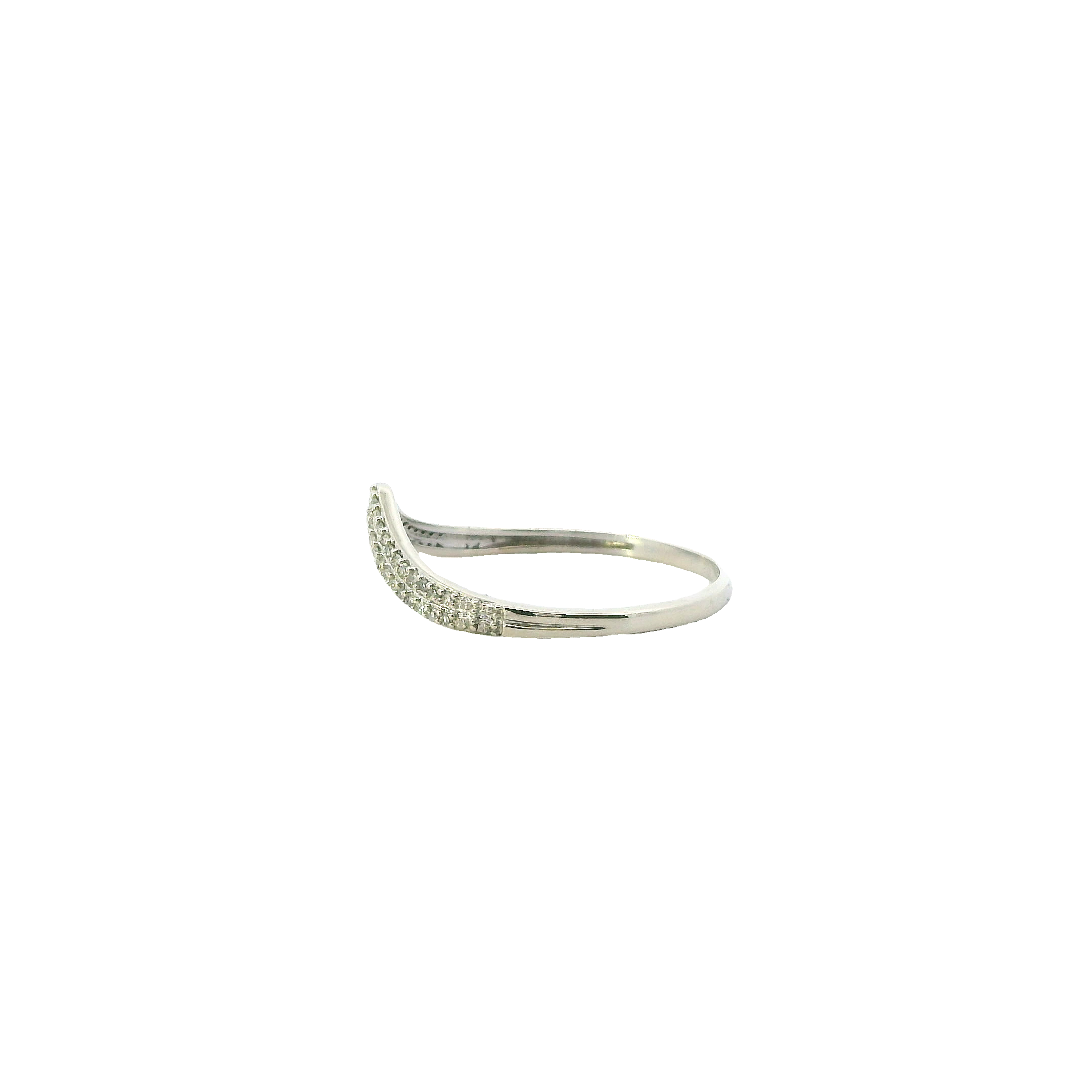 10K White Gold Diamond Women's Ring - 0.09ct