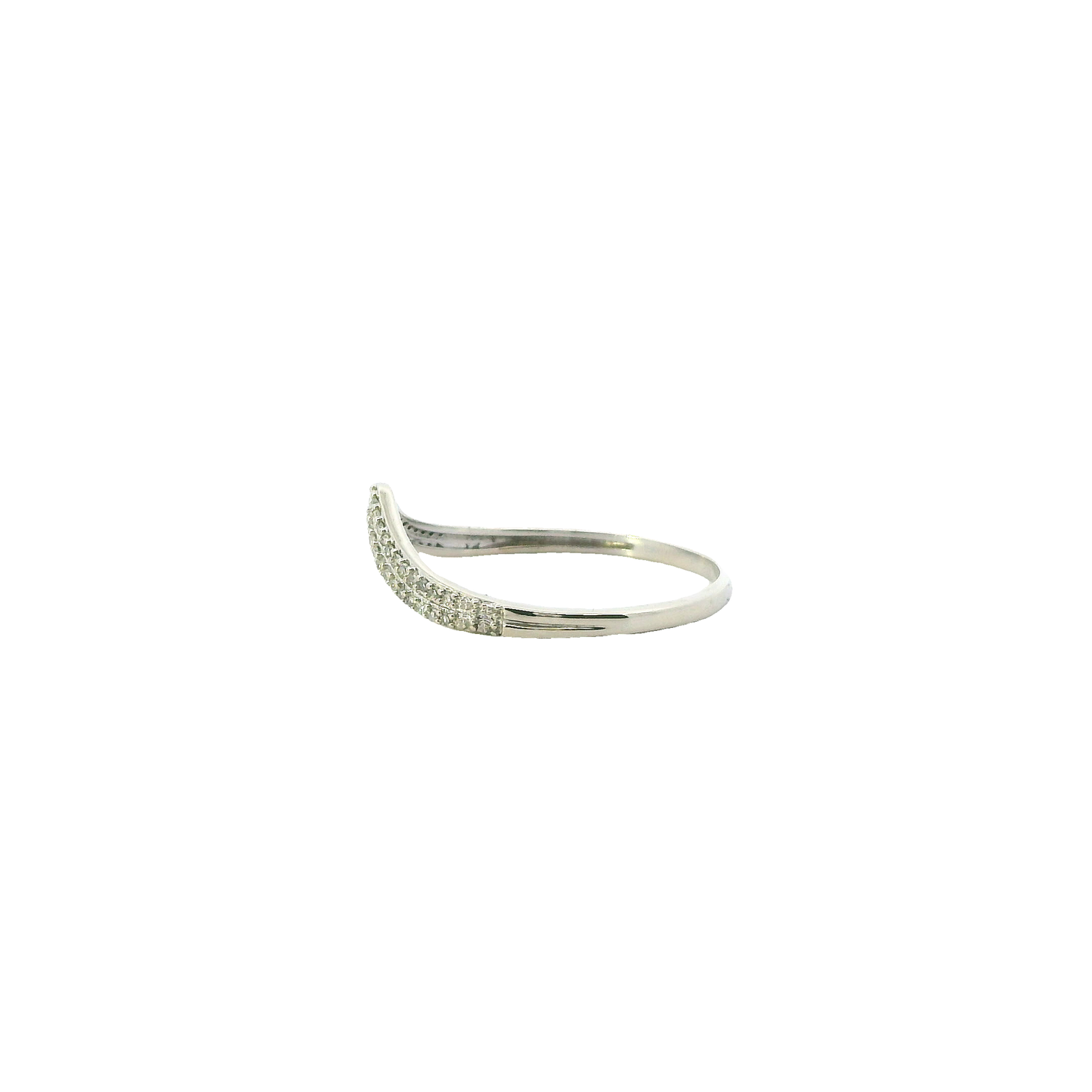 10K White Gold Diamond Women's Ring - 0.09ct