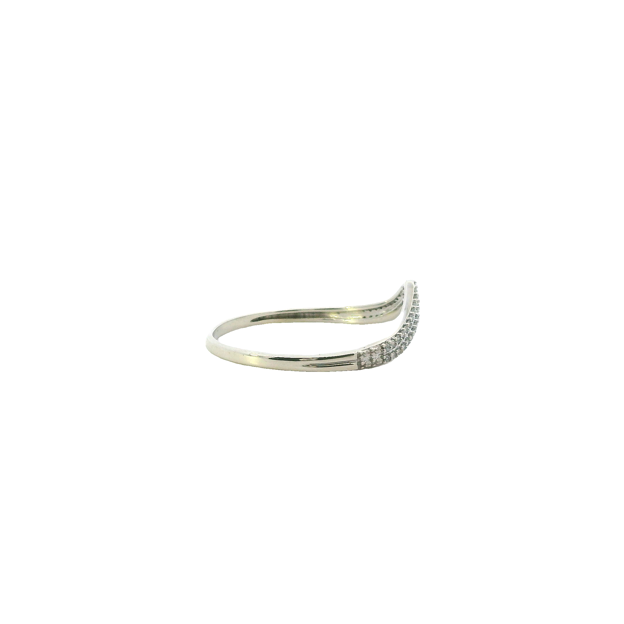 10K White Gold Diamond Women's Ring - 0.09ct