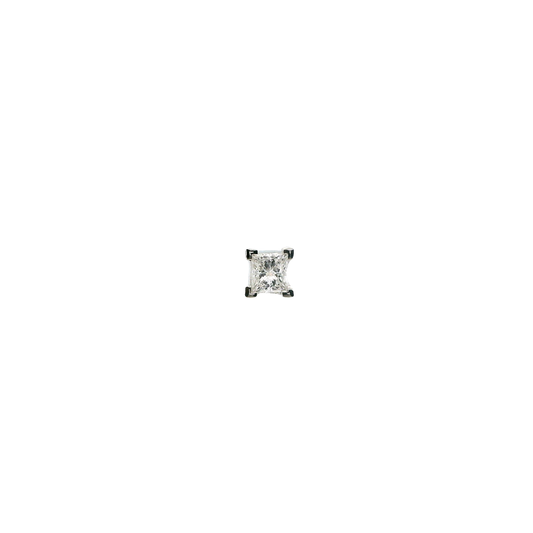 Platinum Diamond Solitaire Single Earring - 0.46ct