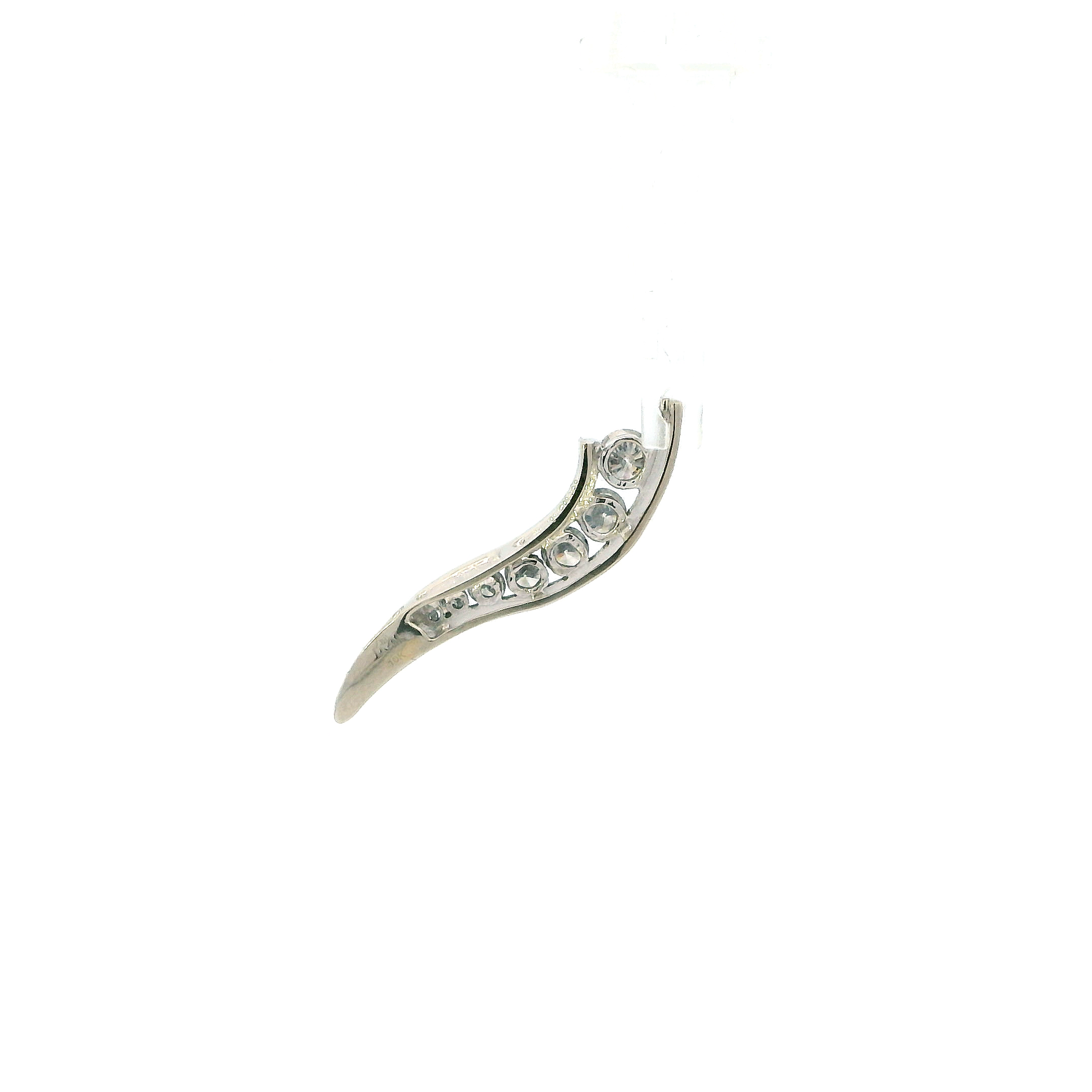 10K White Gold Diamond Journey Pendant - 0.46ct