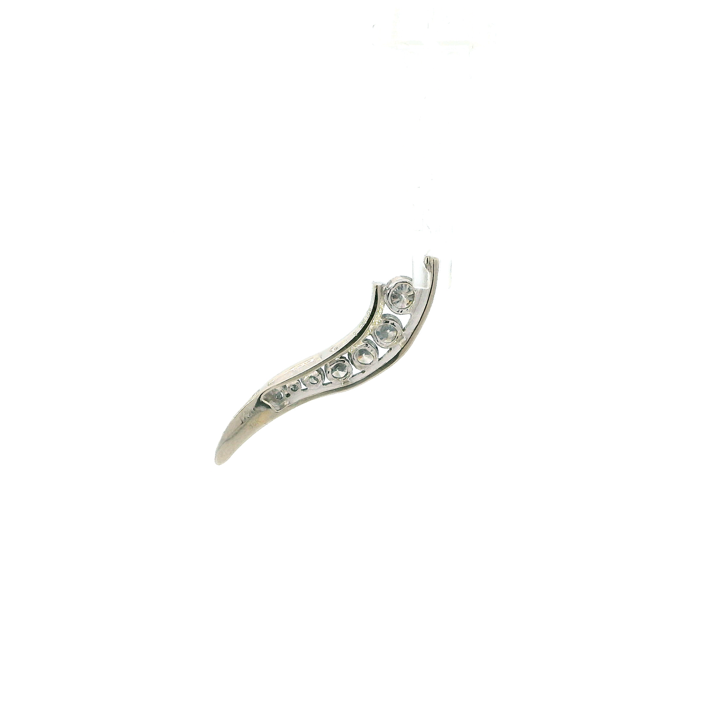 10K White Gold Diamond Journey Pendant - 0.46ct