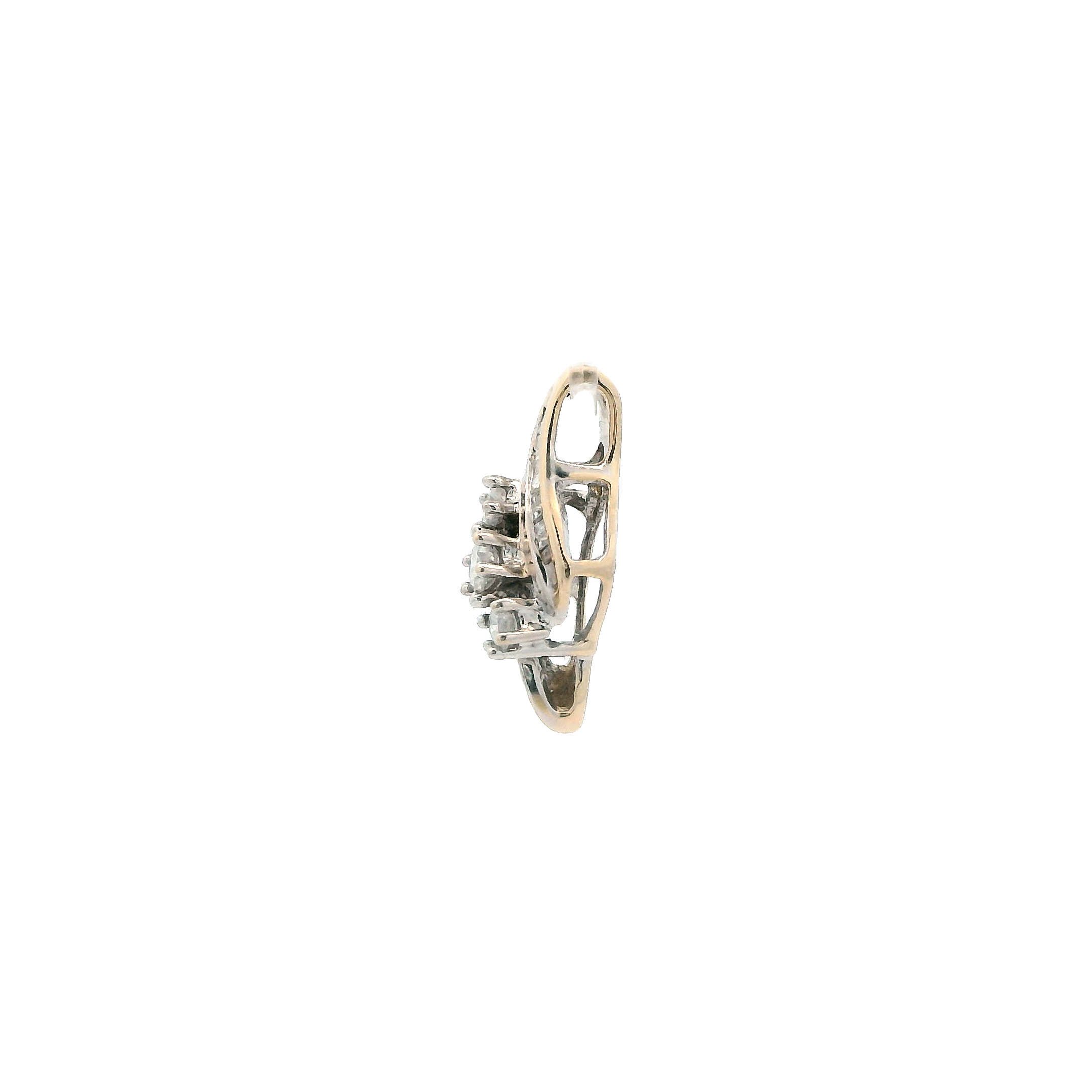 10K Yellow Gold Diamond Pendant - 0.35ct
