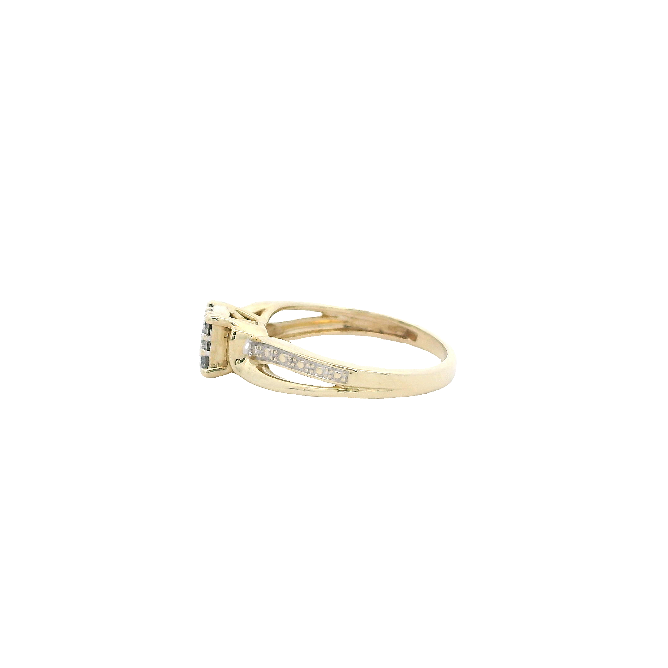 10K Yellow Gold Diamond Ring - 0.17ct