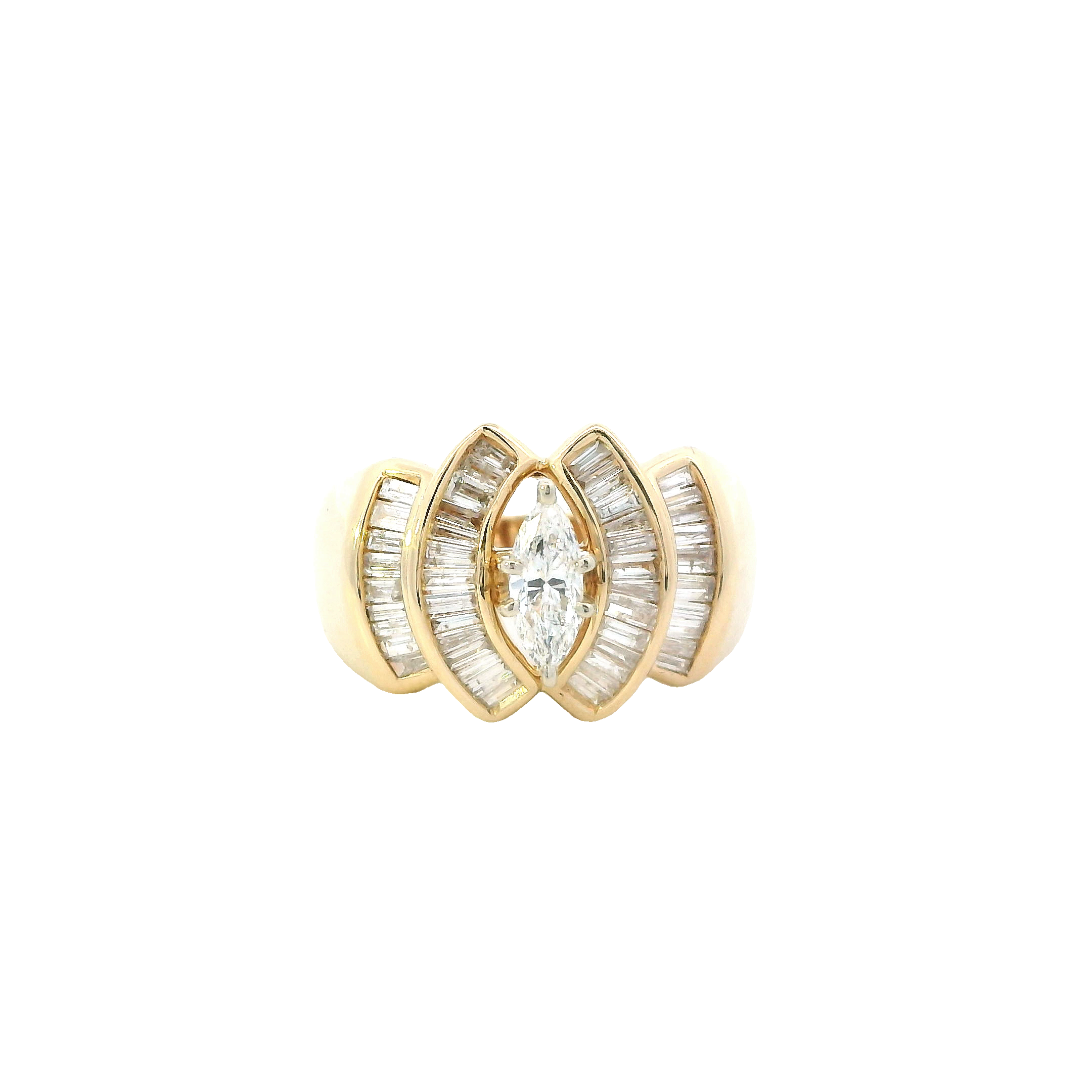 14K Yellow Gold Diamond Ring - 0.33ct