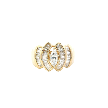 14K Yellow Gold Diamond Ring - 0.33ct