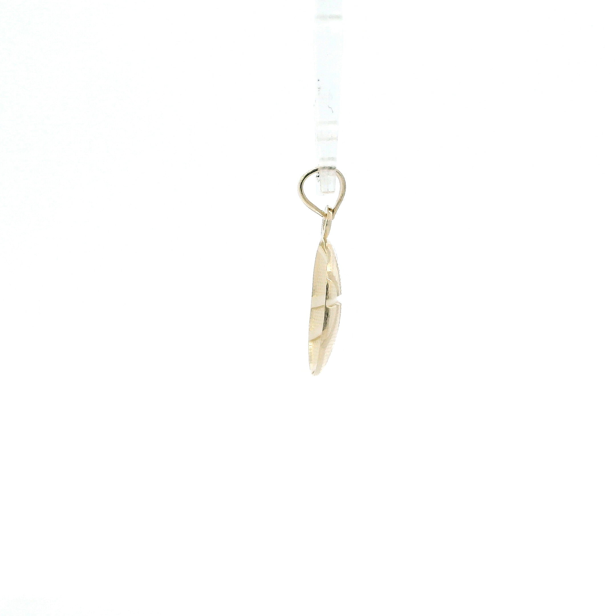 14K Yellow Gold Round Basketball Pendant