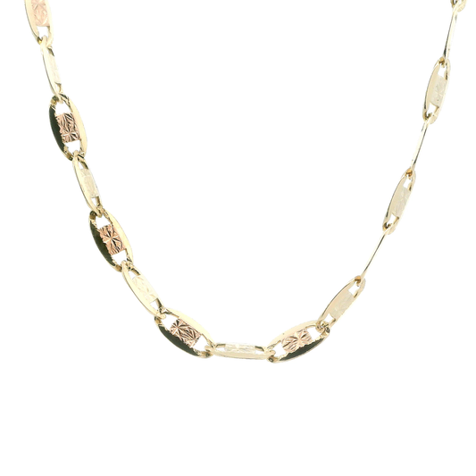 10K Tri Color Gold Mariner Chain