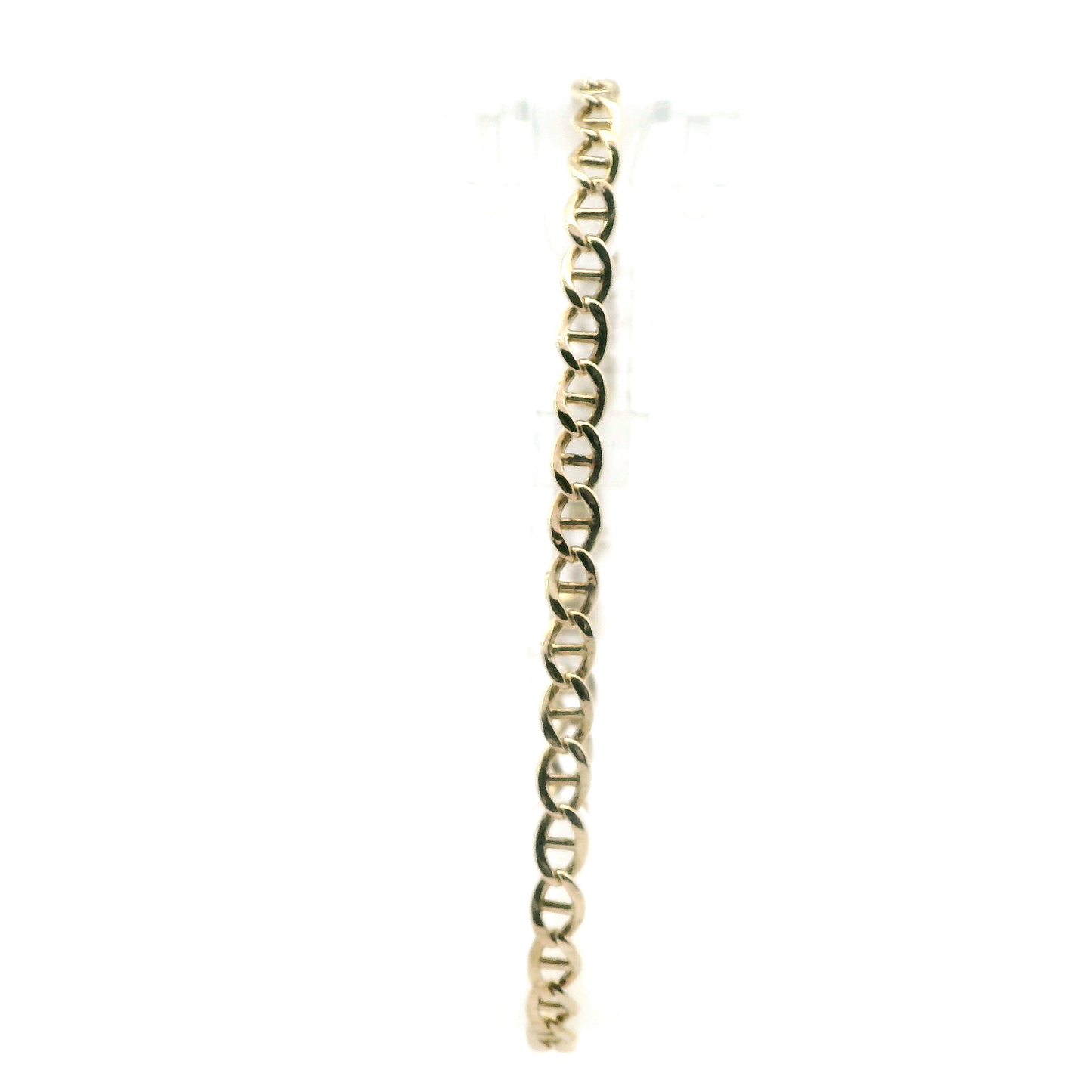 10K 9" Hollow Mariner Bracelet