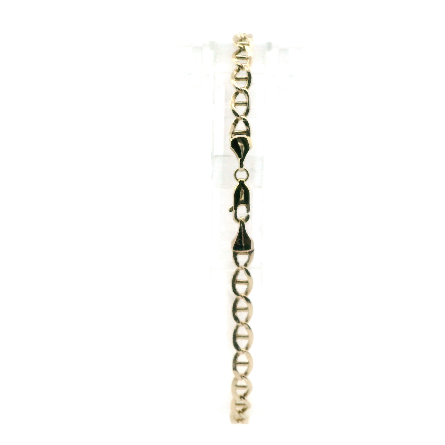 10K 9" Hollow Mariner Bracelet
