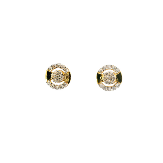 18K Yellow Gold Stud Earrings