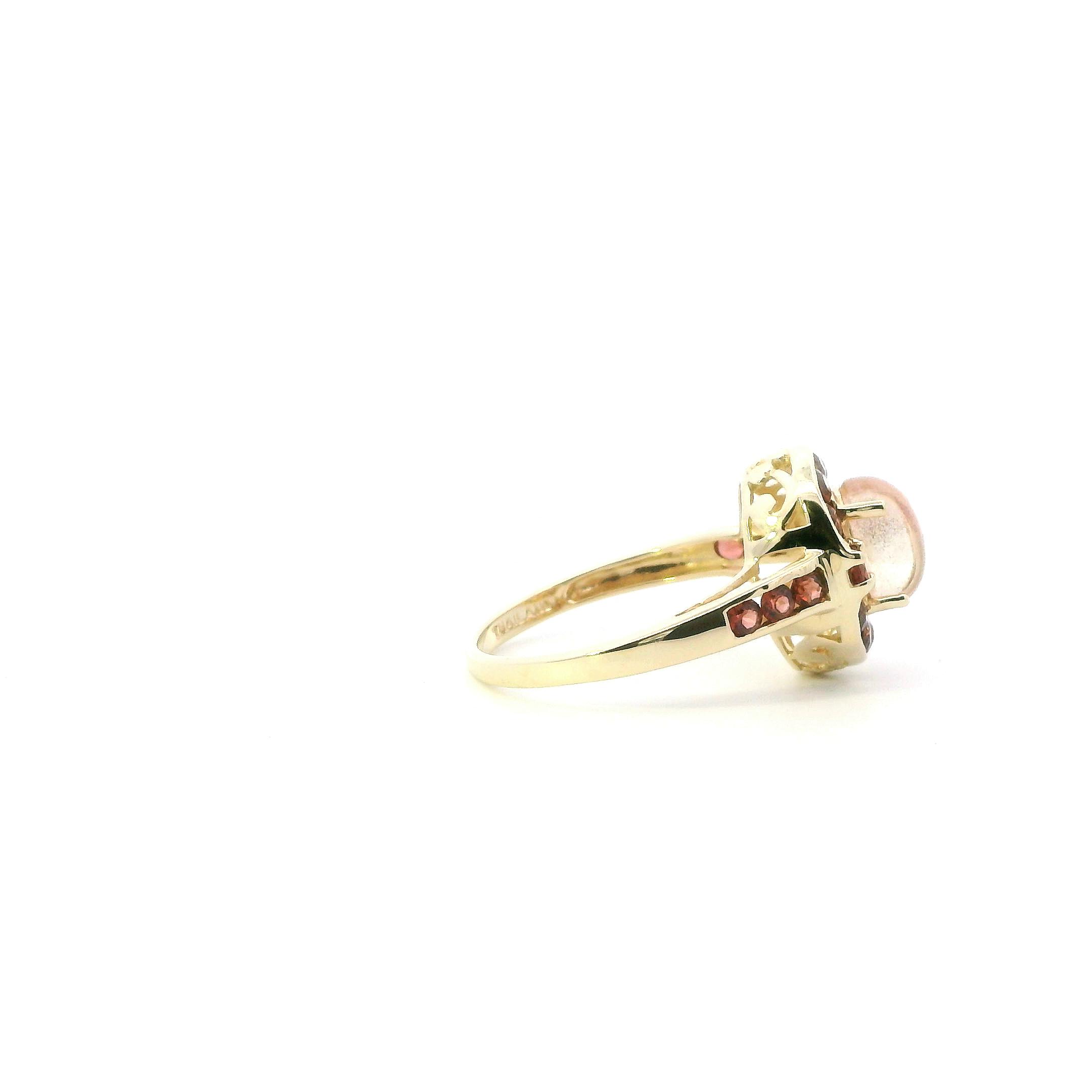 14K Yellow Gold Brown Tourmaline Womens Ring