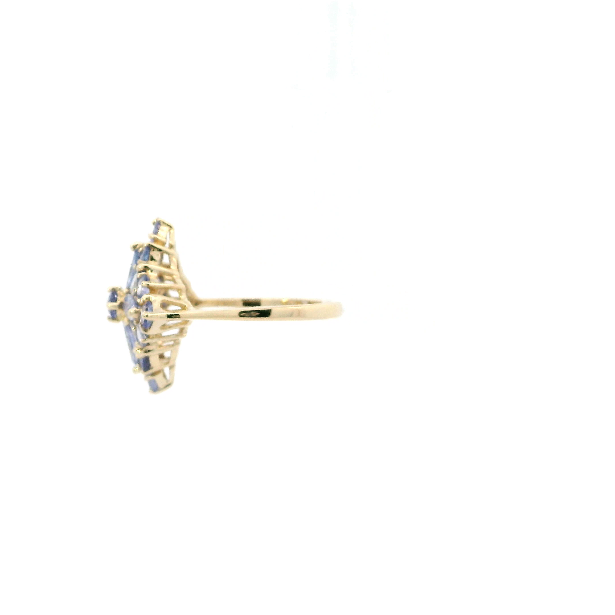 14K Yellow Gold Tanzanite Womnes Ring