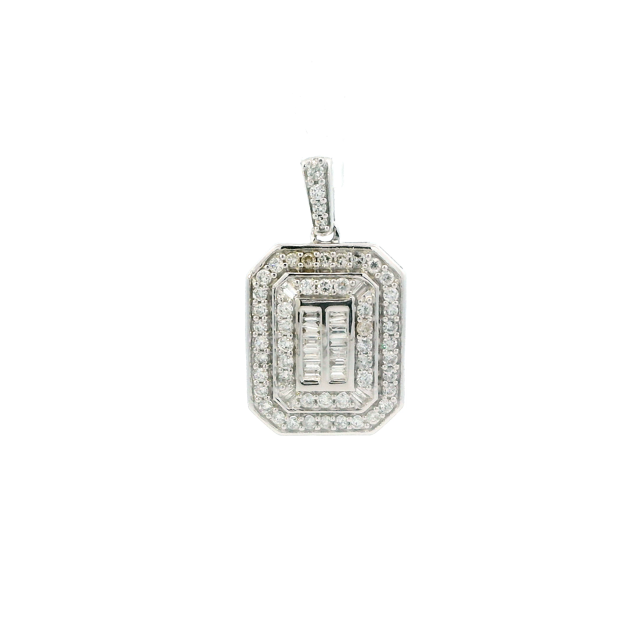 14K White Gold Diamond Pendant - 0.72ct