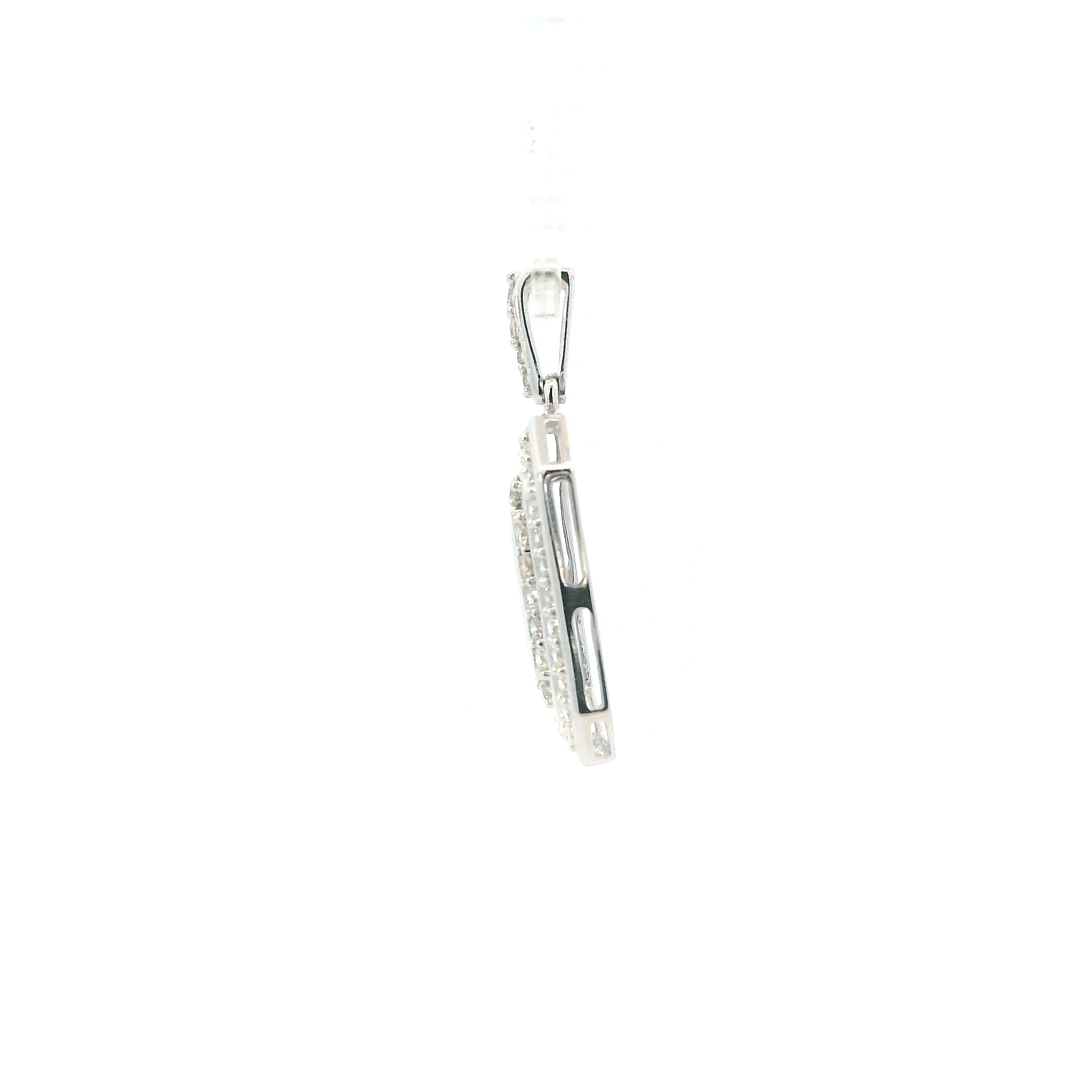 14K White Gold Diamond Pendant - 0.72ct
