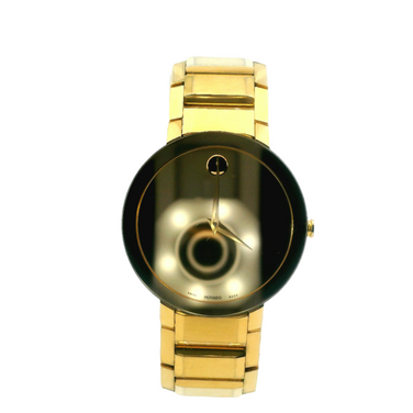 Movado Mens Gold Mirror Wristwatch