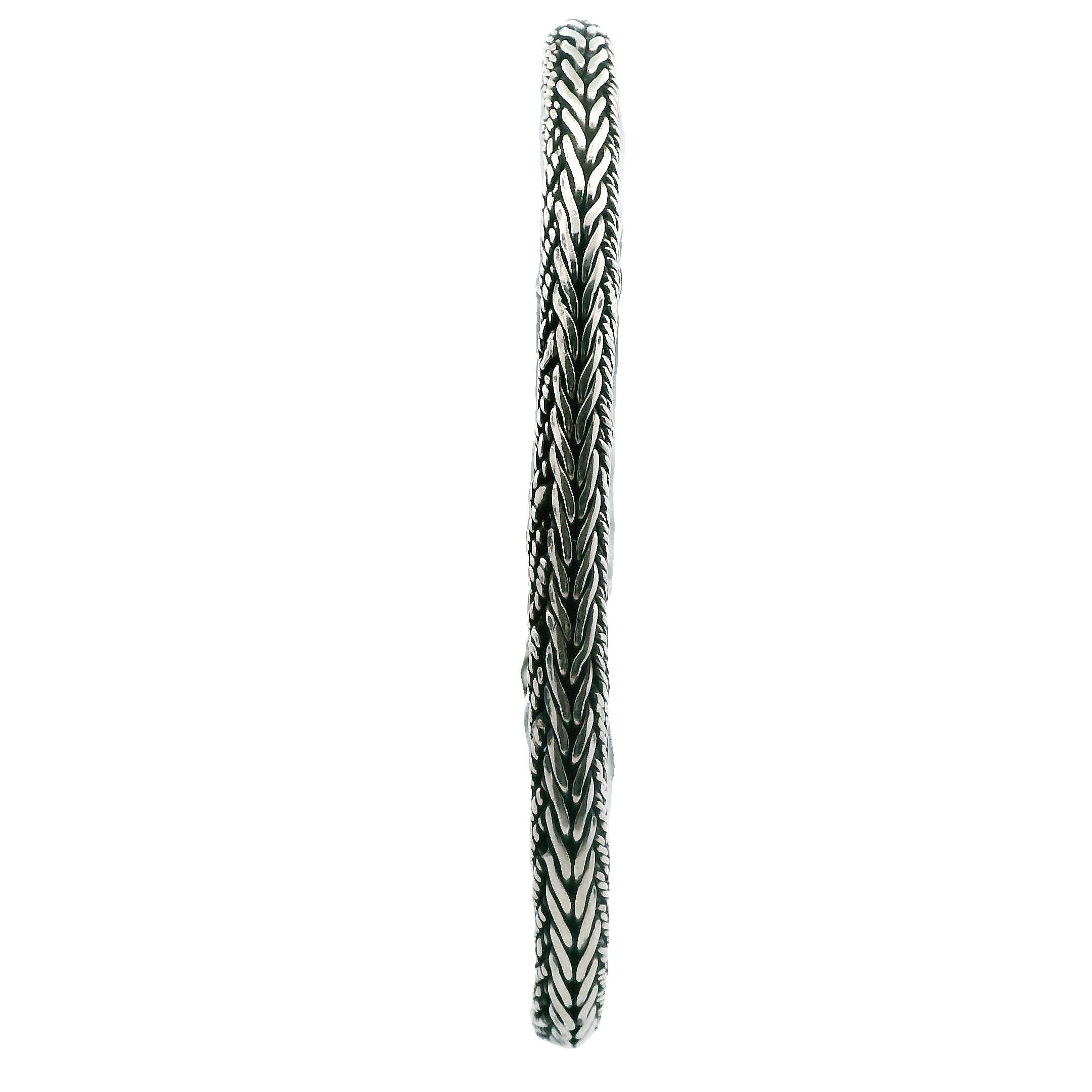 Sterling Silver Wheat Ling Snake Head Bracelet