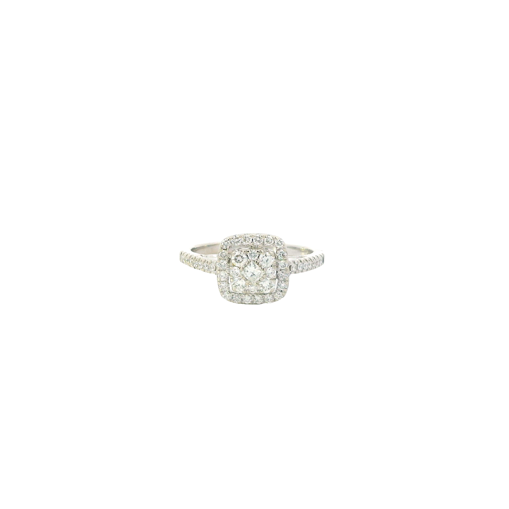 14K White Gold Diamond Ring - 0.80ct