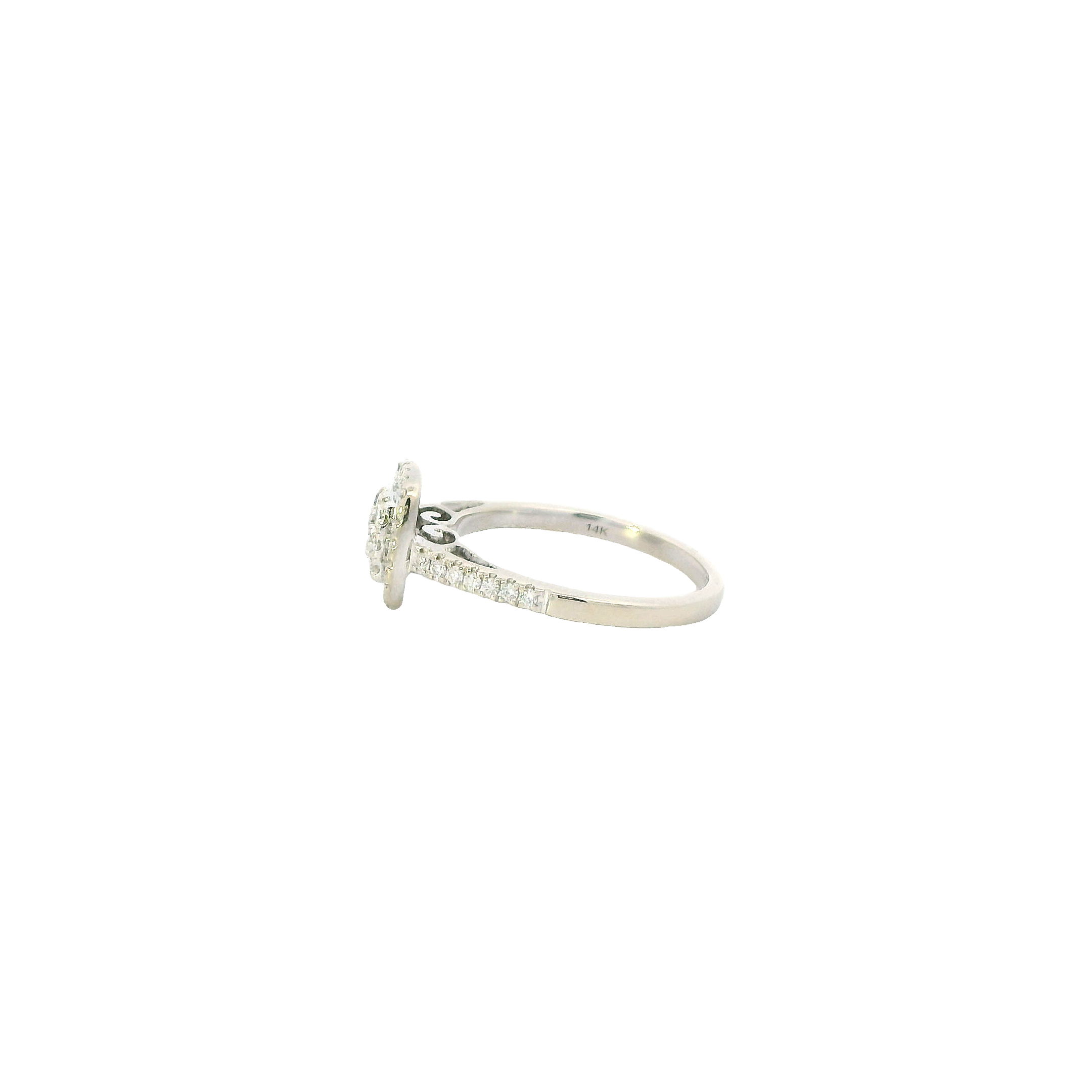 14K White Gold Diamond Ring - 0.80ct
