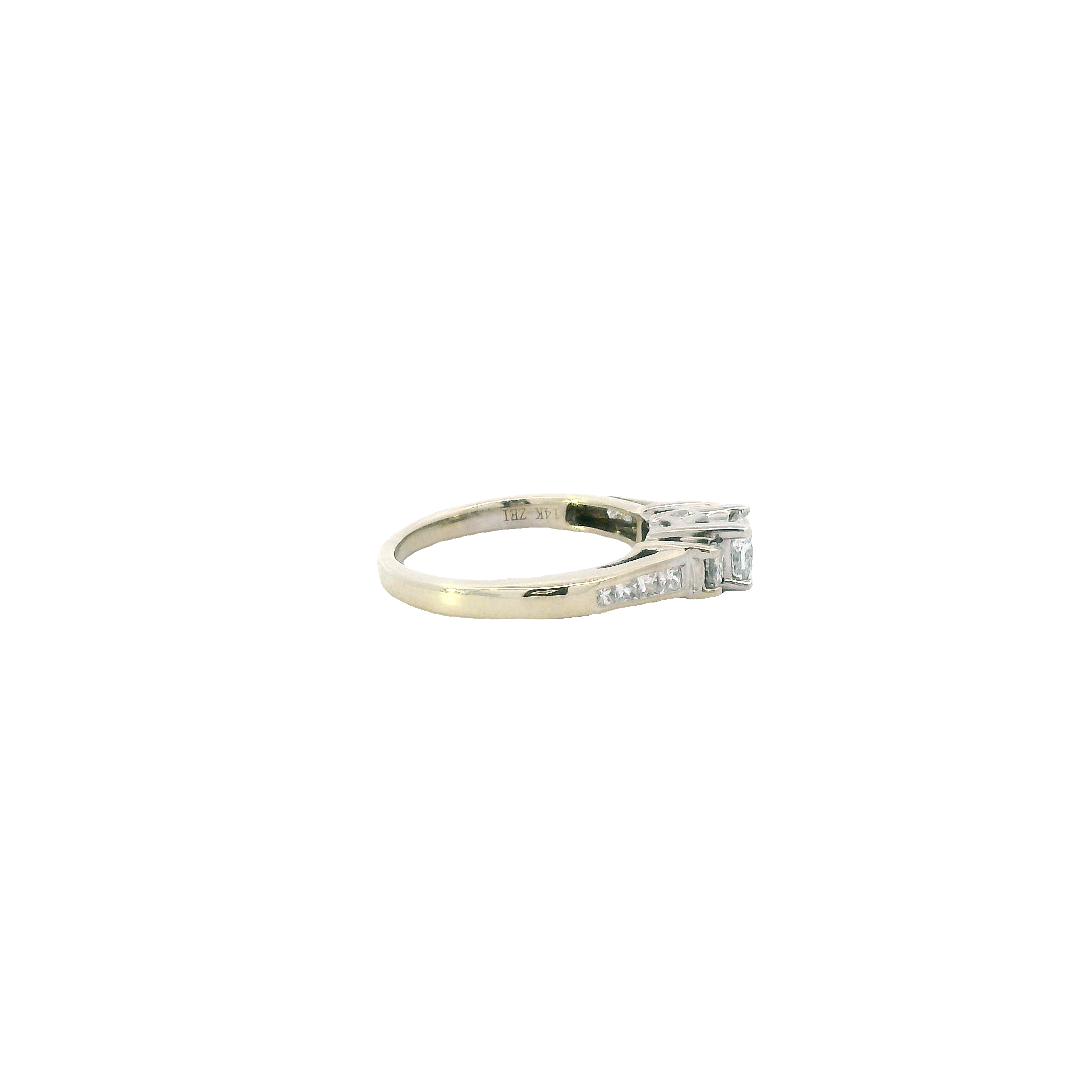 14K White Gold Diamond Women's Ring - 0.87ct
