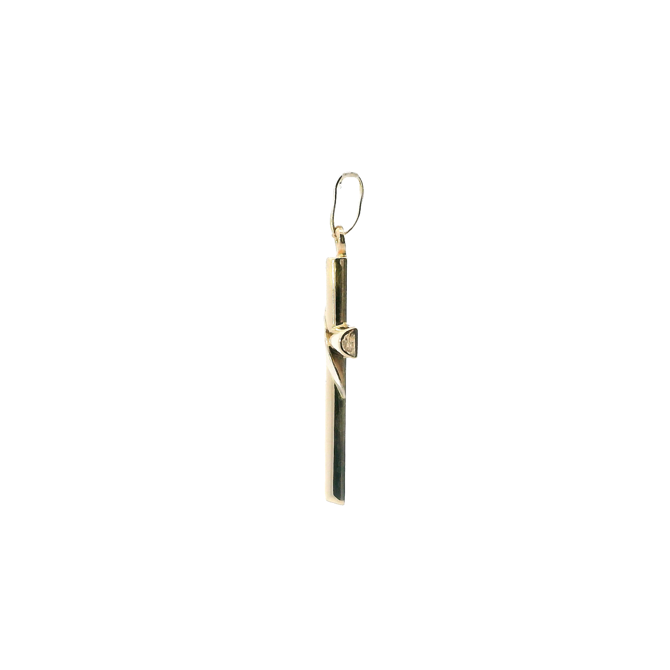 14K Yellow & White Gold Draped Cross Pendant