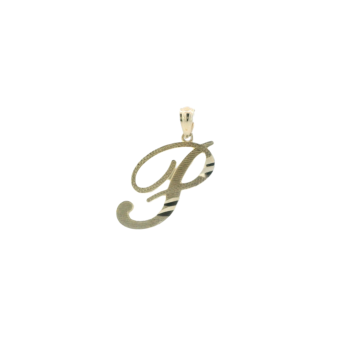 10K Yellow Gold DC Letter "P" Pendant