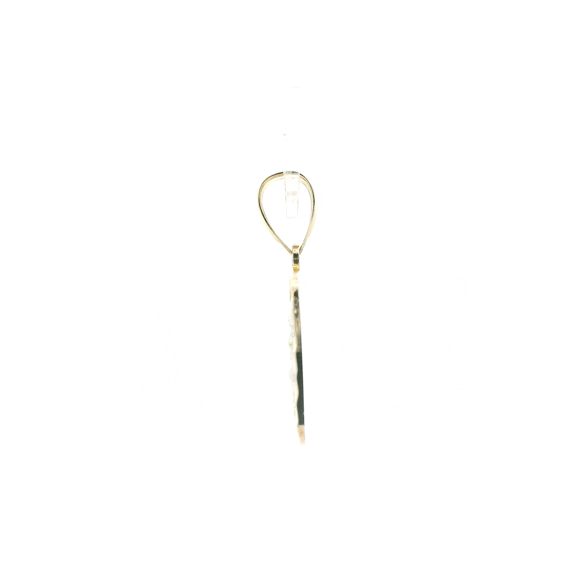 10K Yellow & White Gold 100$ Bill Pendant