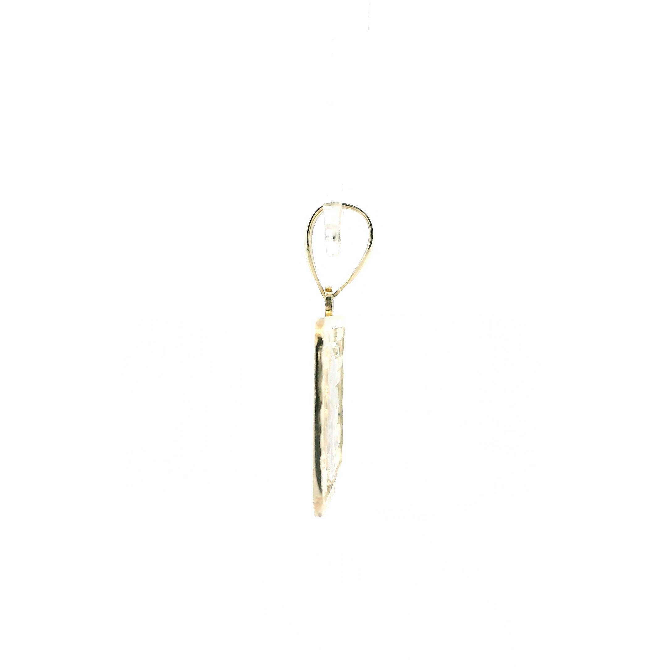 10K Yellow & White Gold 100$ Bill Pendant