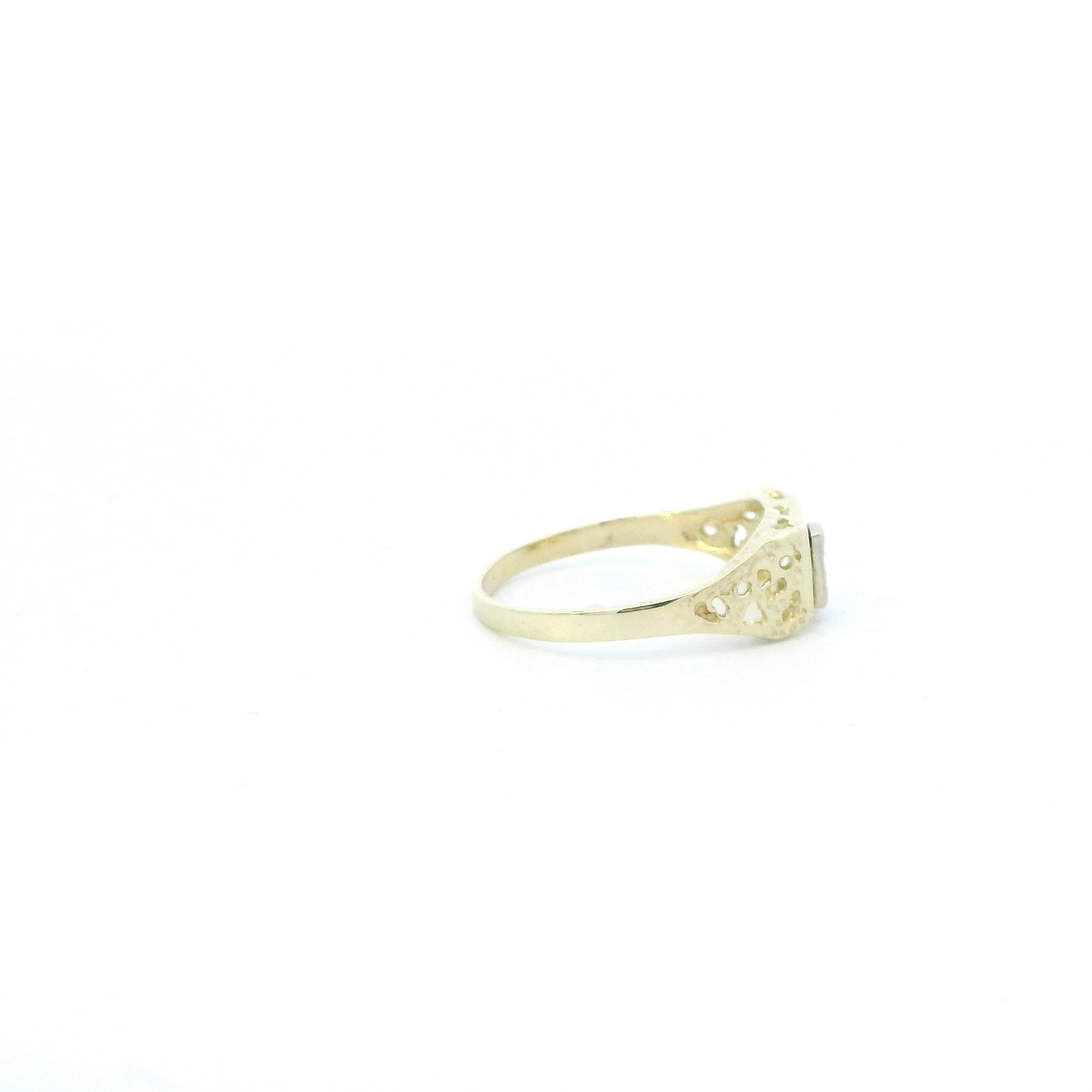 10K Yellow Gold Letter "R" Ring