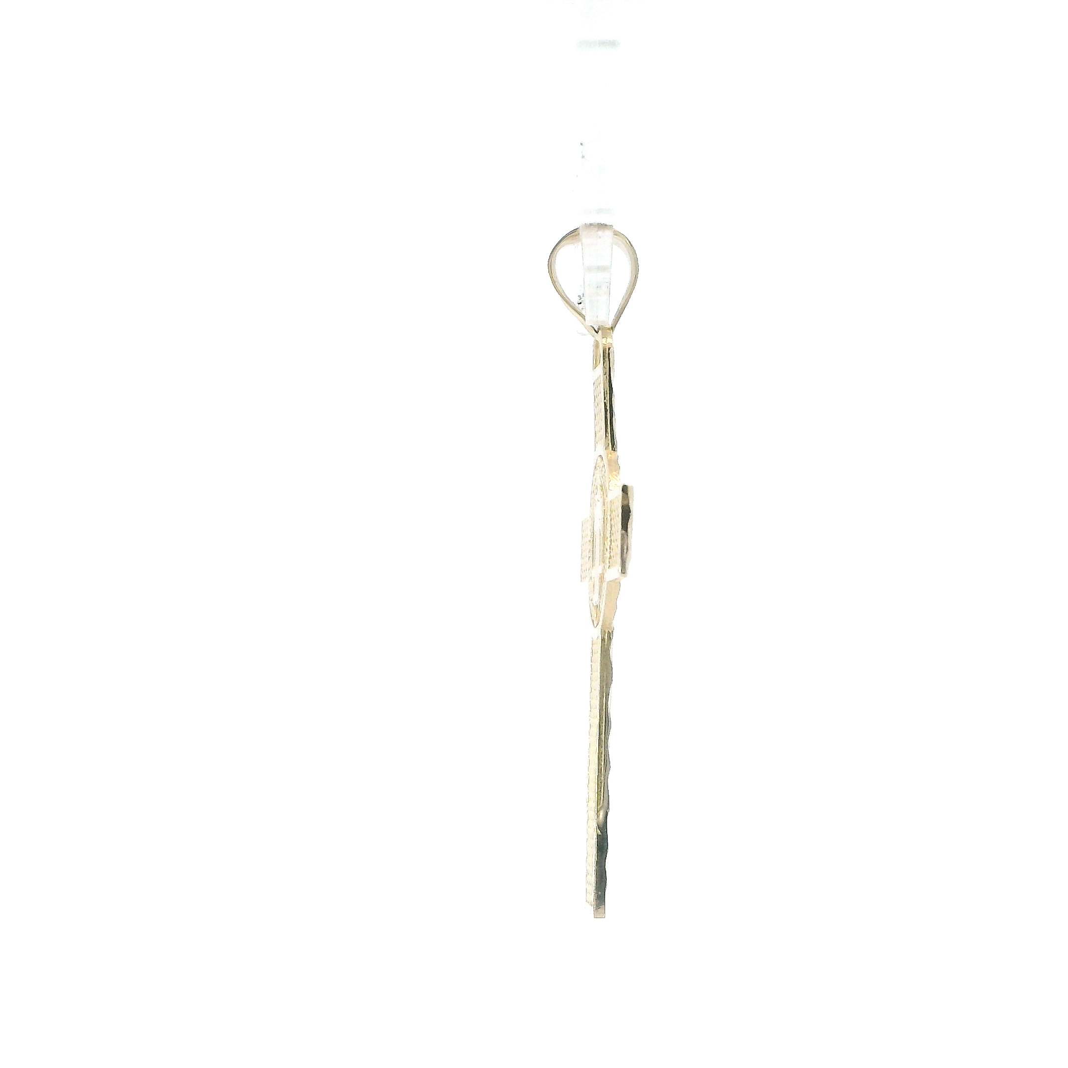 14K Yellow & White Gold Double Sided Cross Pendant
