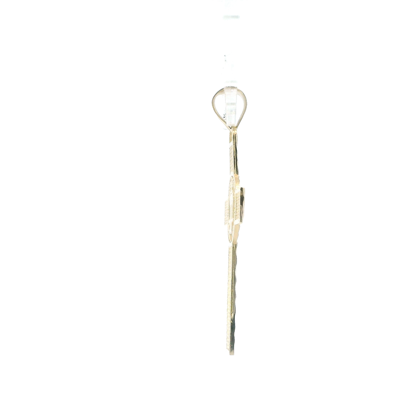 14K Yellow & White Gold Double Sided Cross Pendant