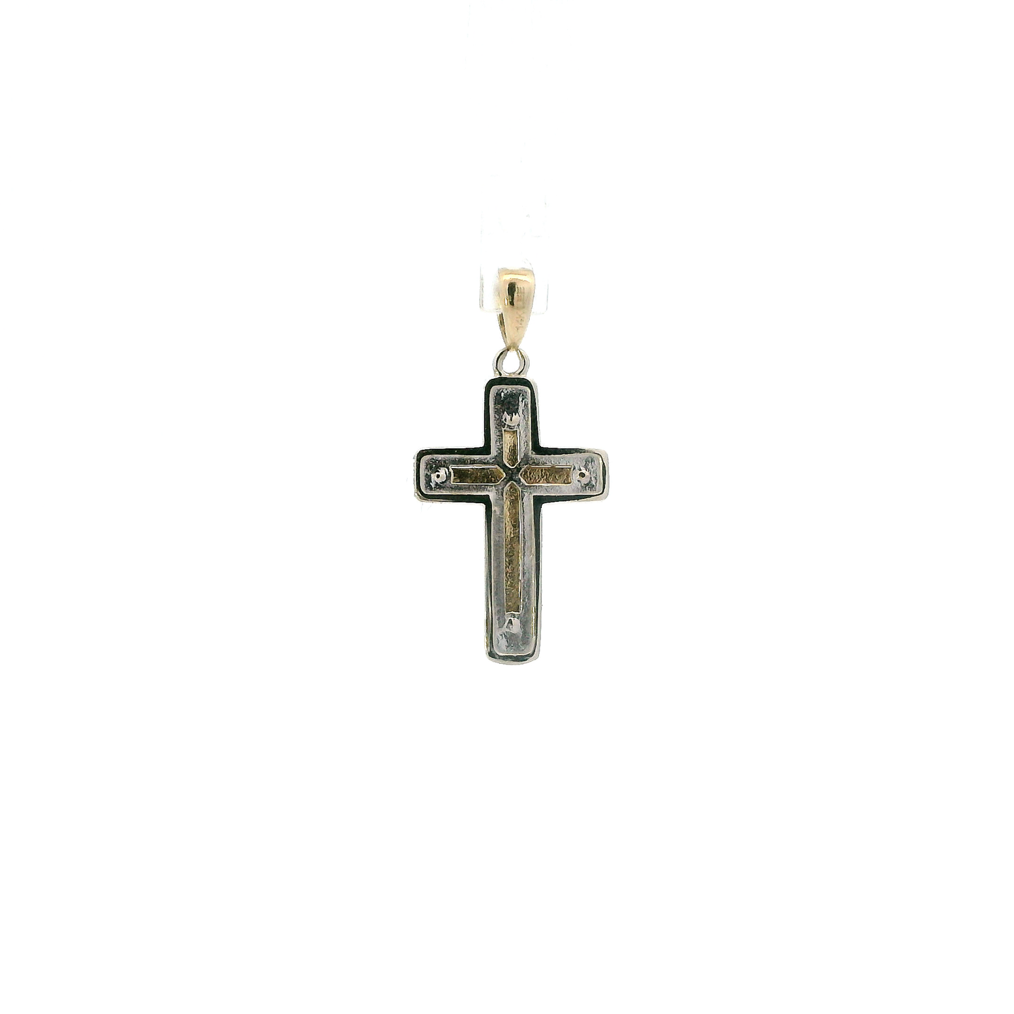 14K Yellow & White Gold Cross Pendant