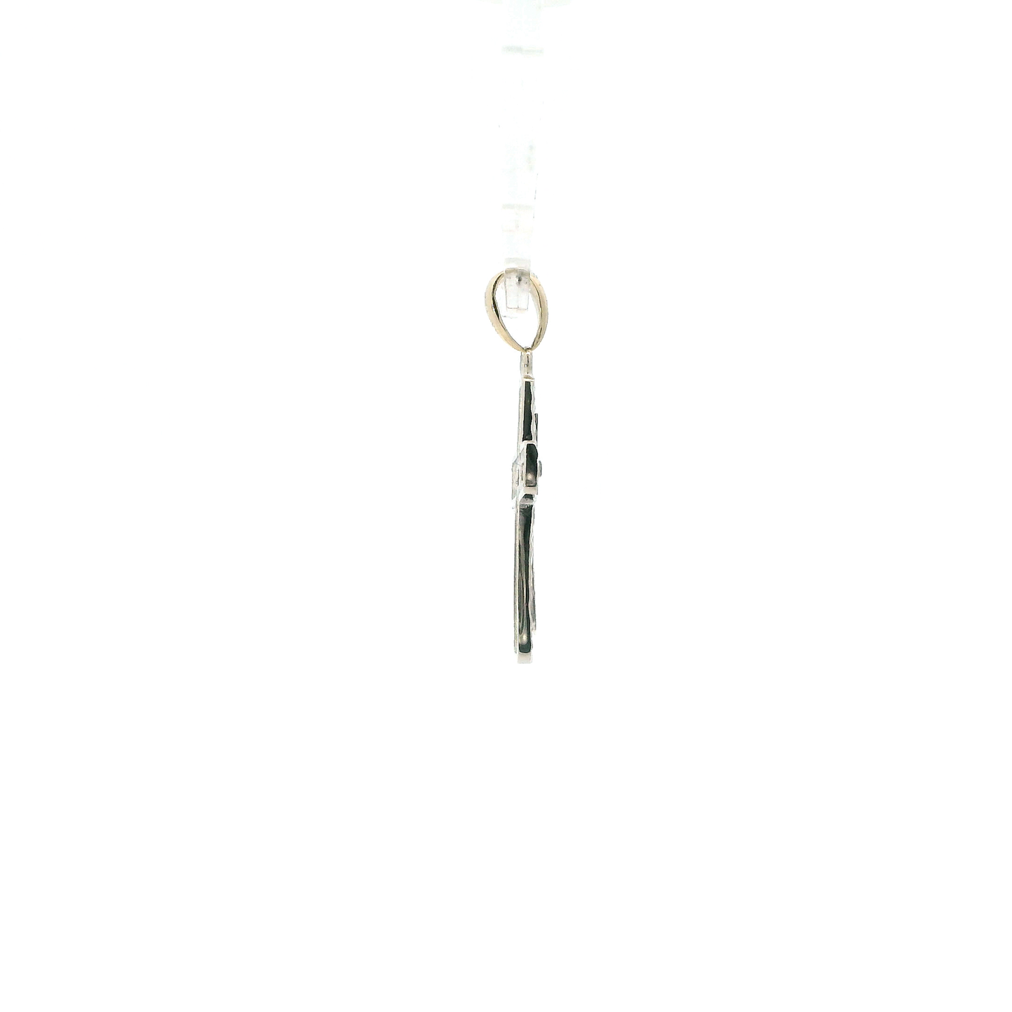 14K Yellow & White Gold Cross Pendant