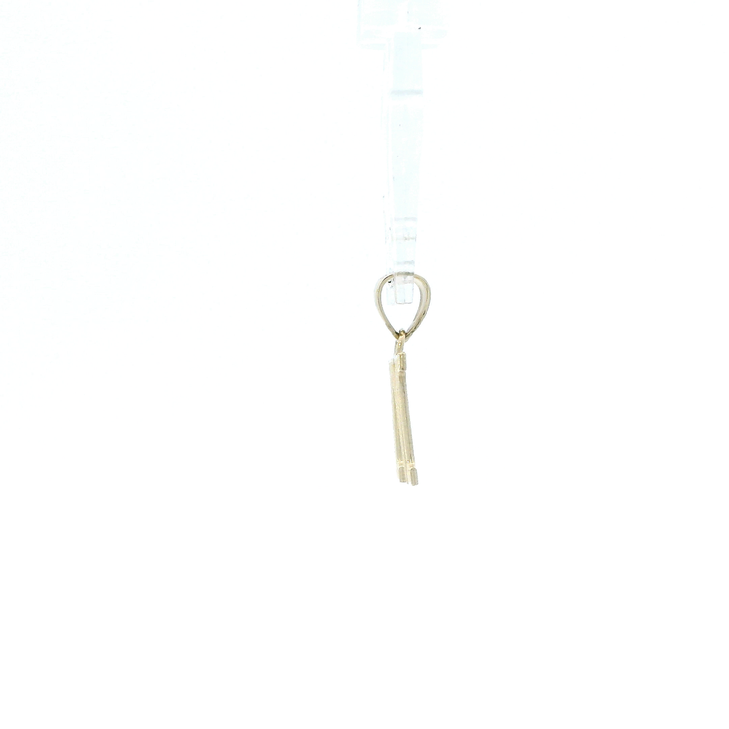 10K Yellow & White Gold Letter "M" Pendant
