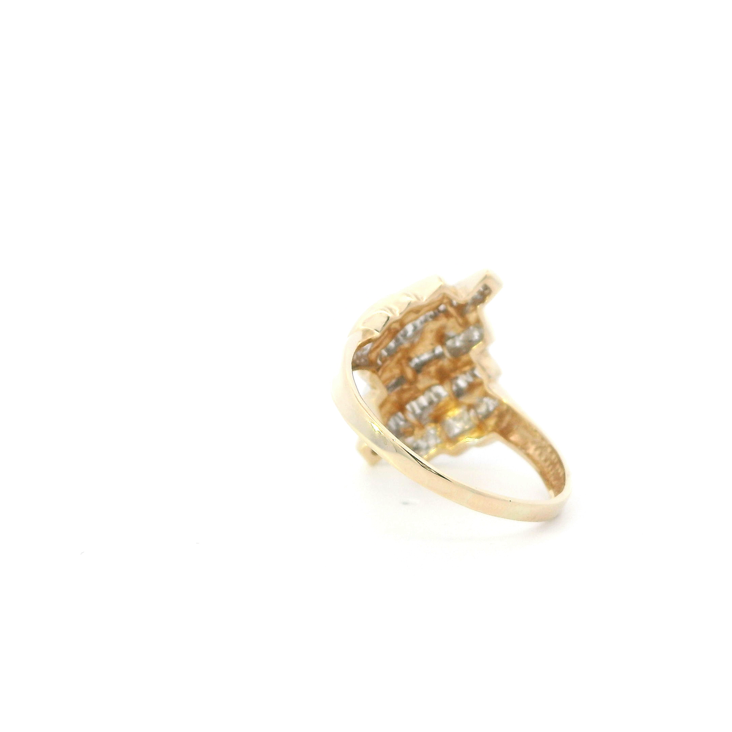 10K Yellow Gold Diamond Mens Ring - 0.68ct